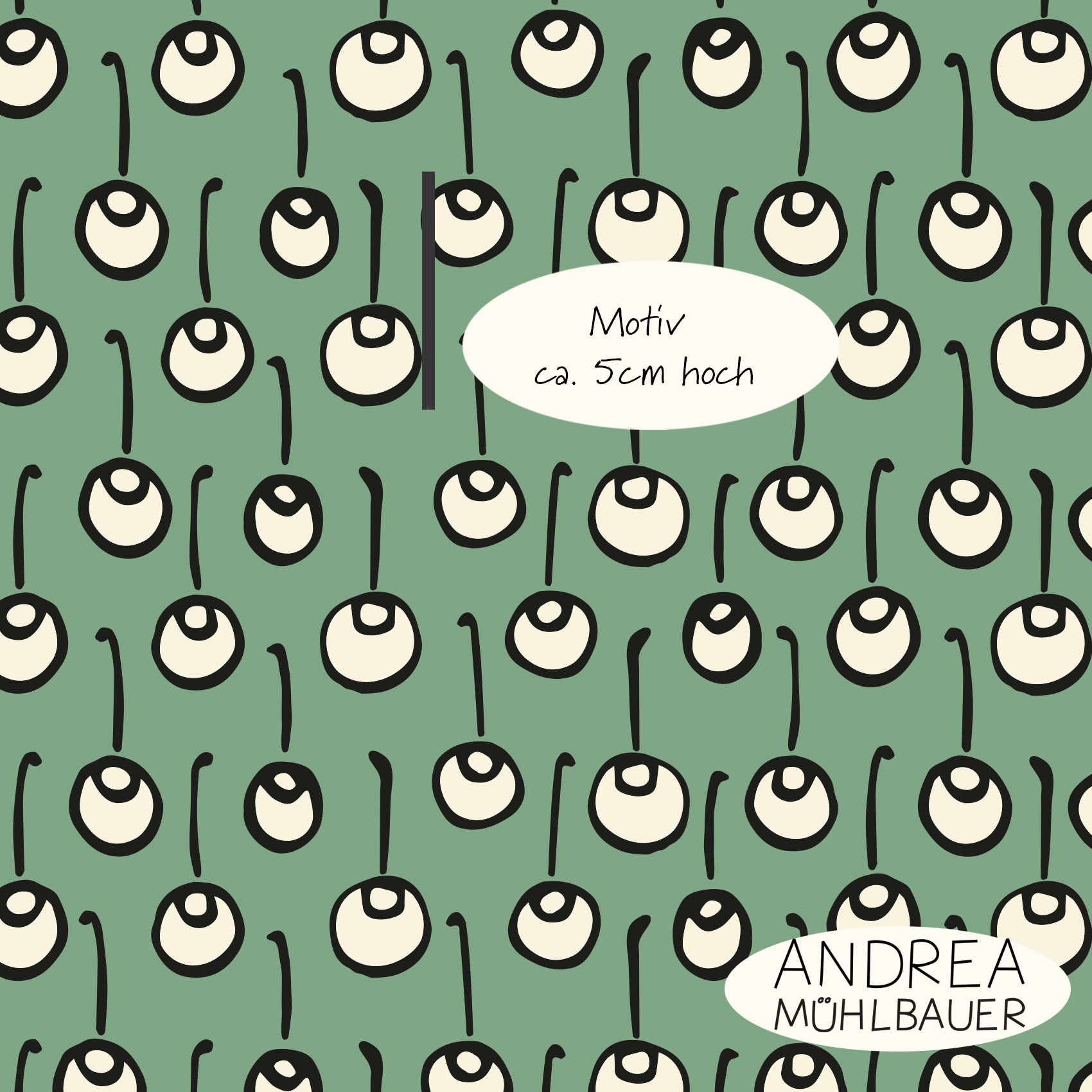 Bio Webware Stoff  - Kugeln in Green - AndreaMuehlbauer, Weihnachten, grün, 100% Bio-Baumwolle