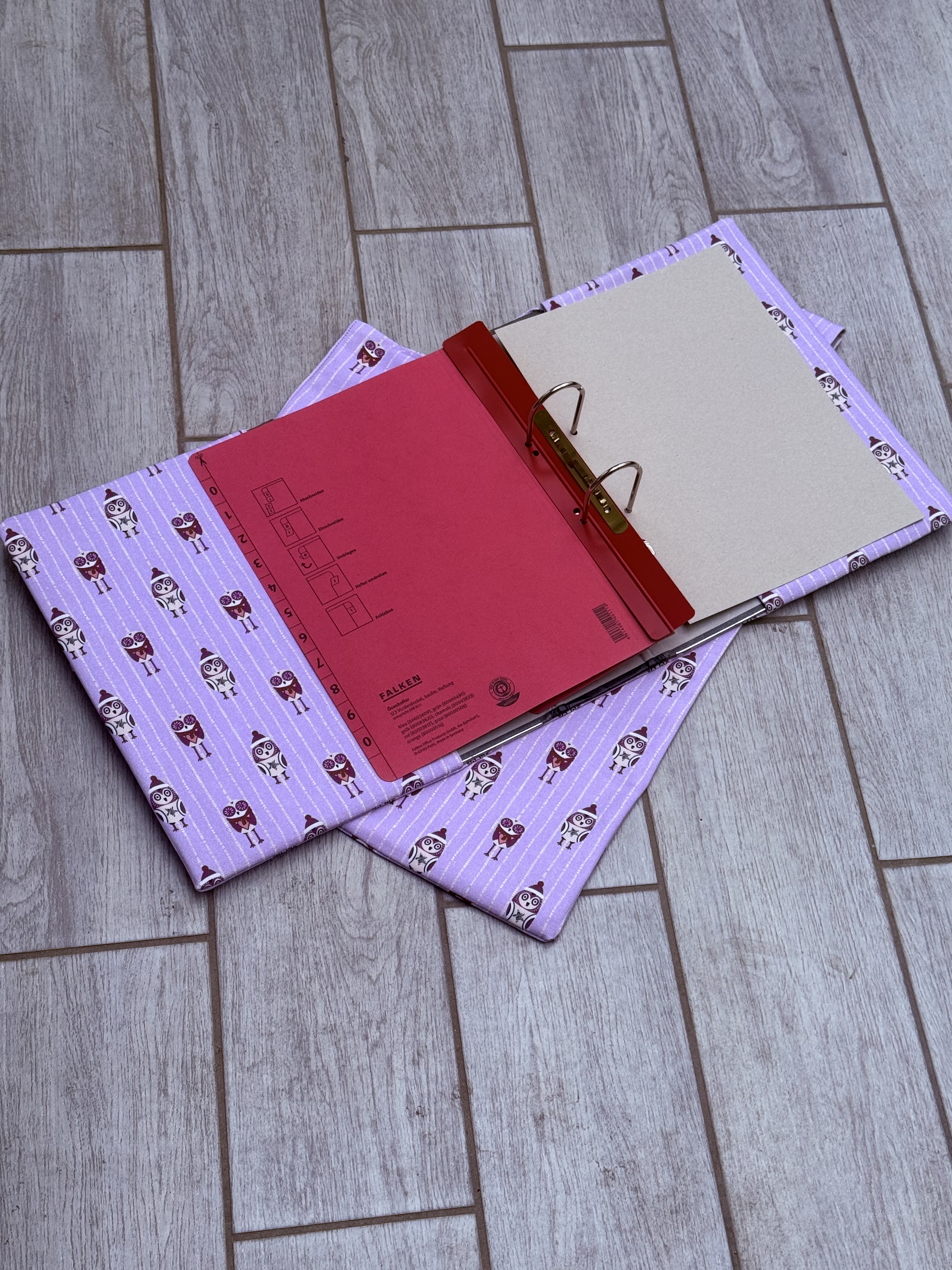 Organic Fabric - Owls purple