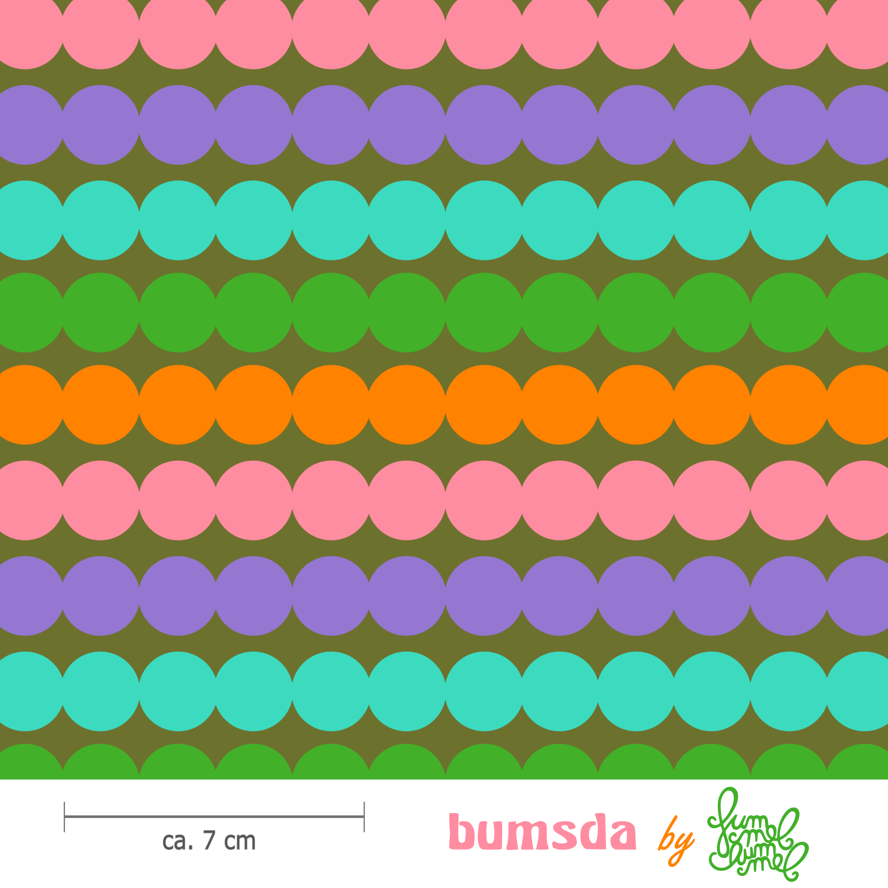 Organic Fabric - Bumsda green