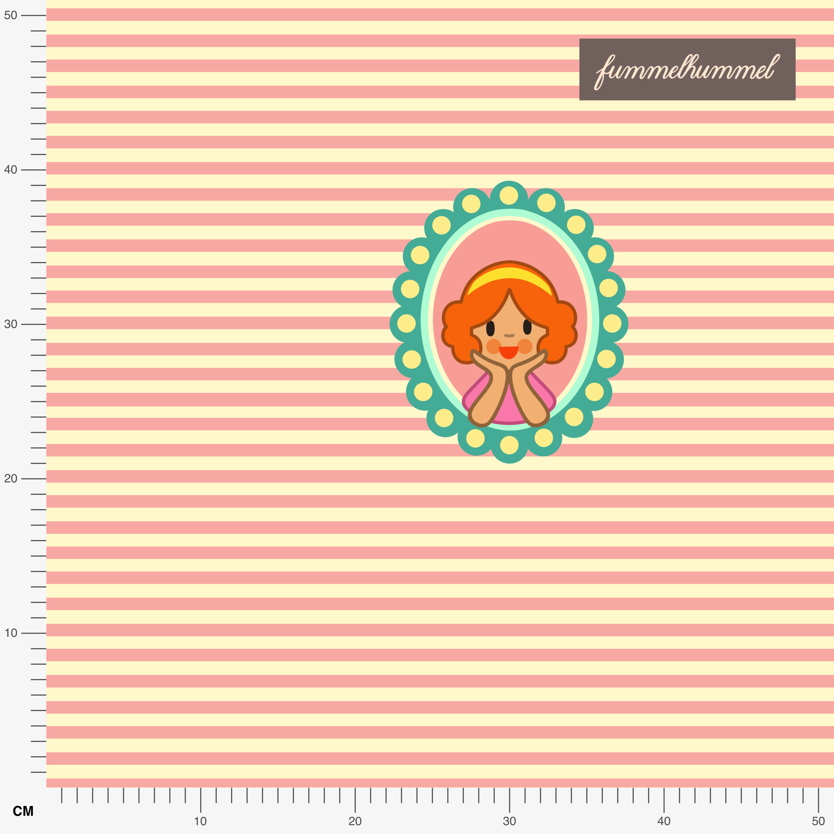 Organic fabric - 1m Panel Liselotte 