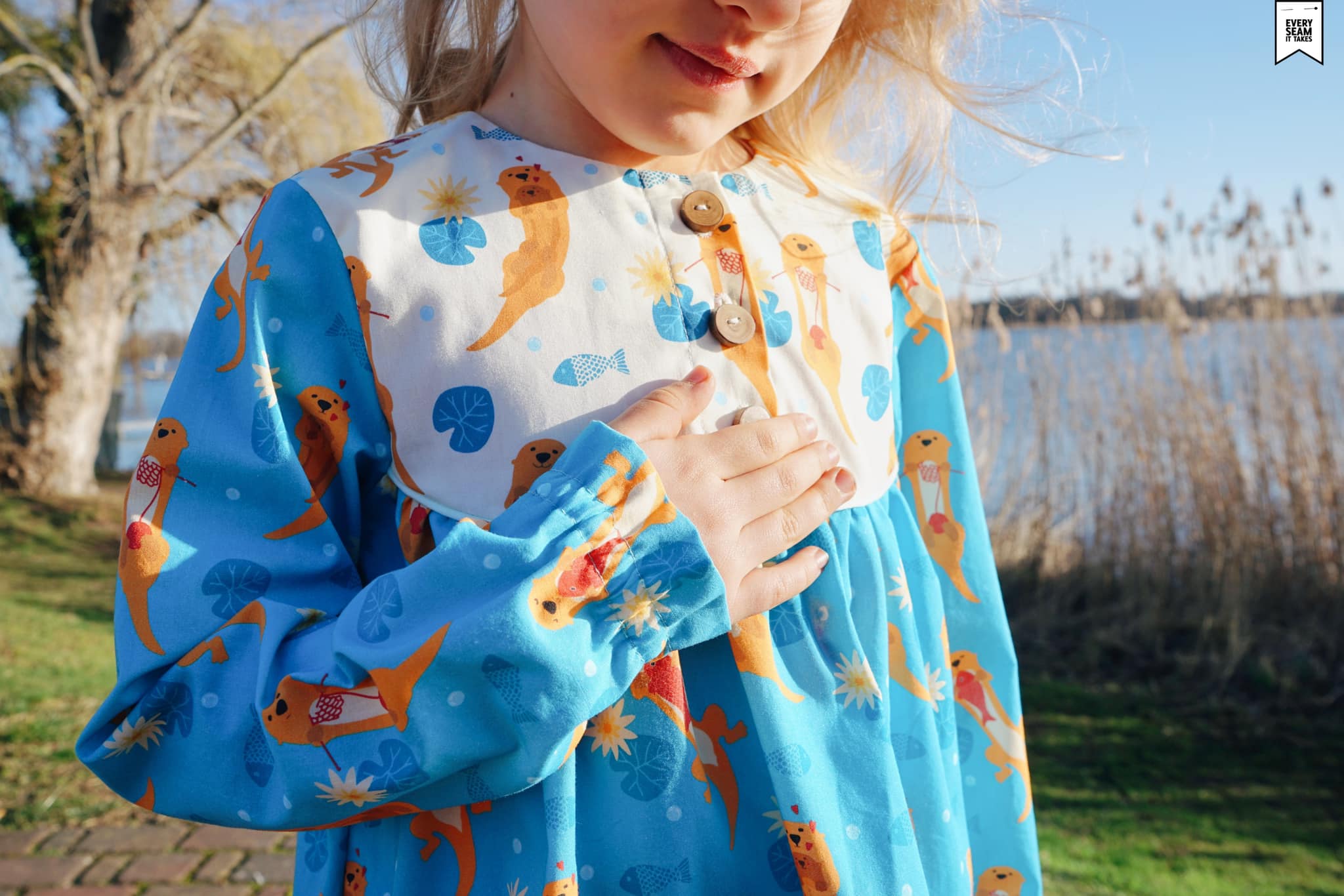 Organic fabric  -  L' Otterleben blue