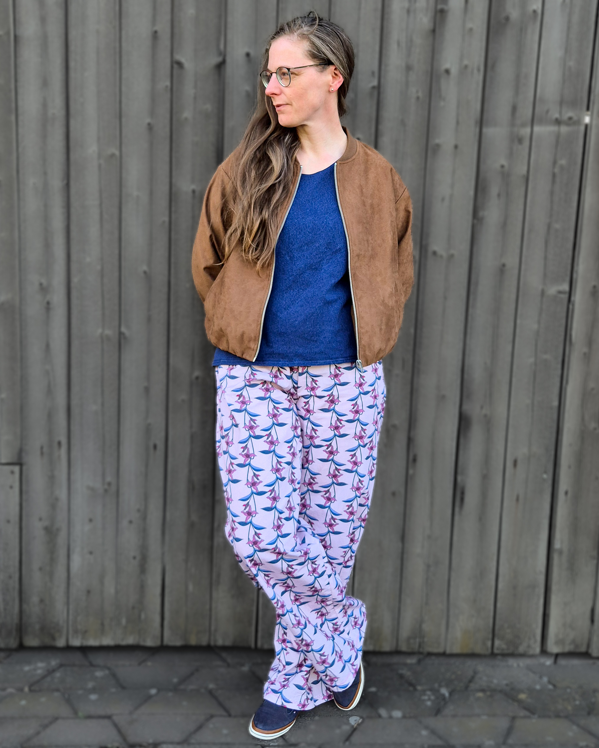 Organic fabric - Tropische Blumen