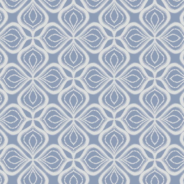 Bio Stoff - Retro Tropfen blau - misspeppels