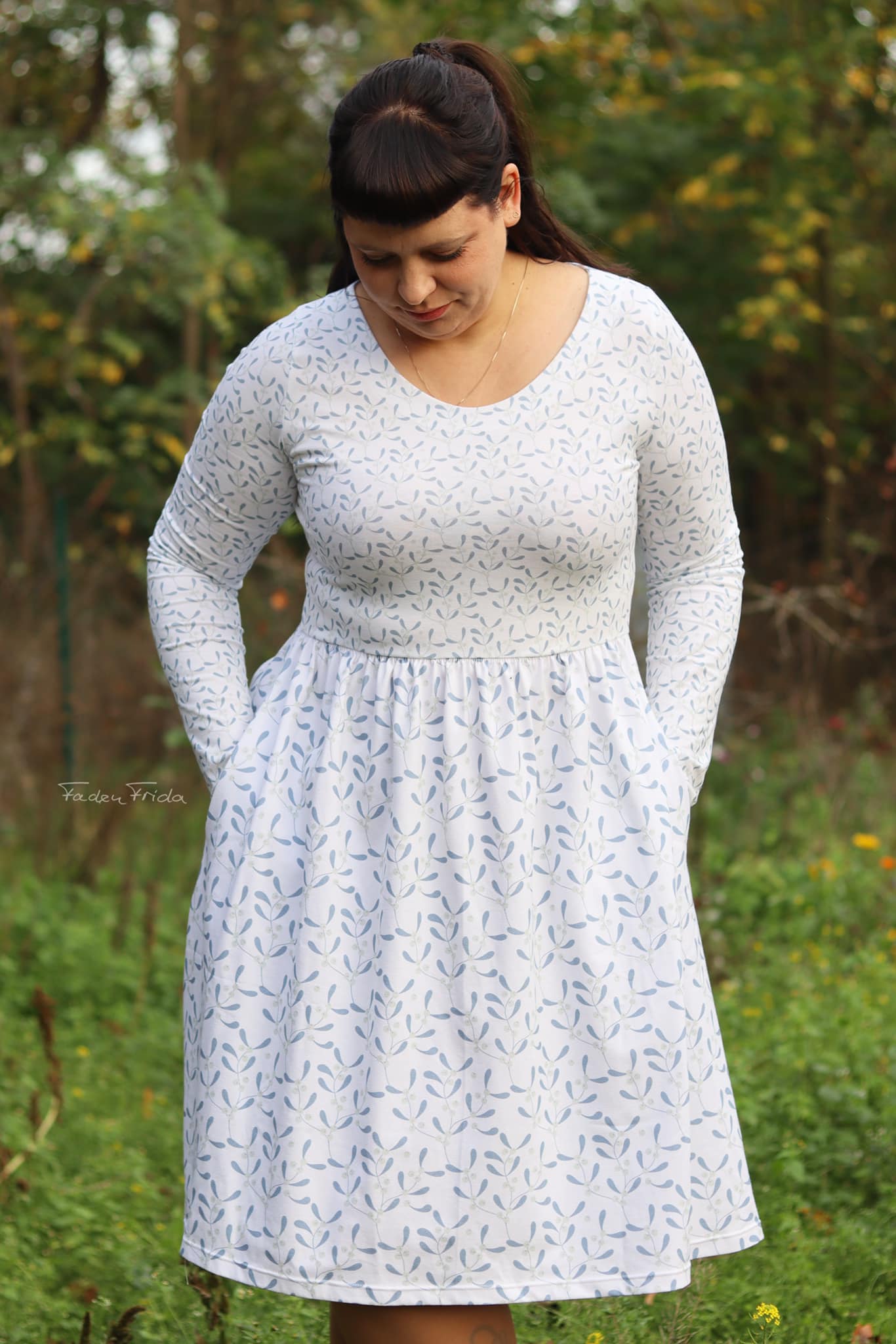 Organic fabric -  Mistel blue
