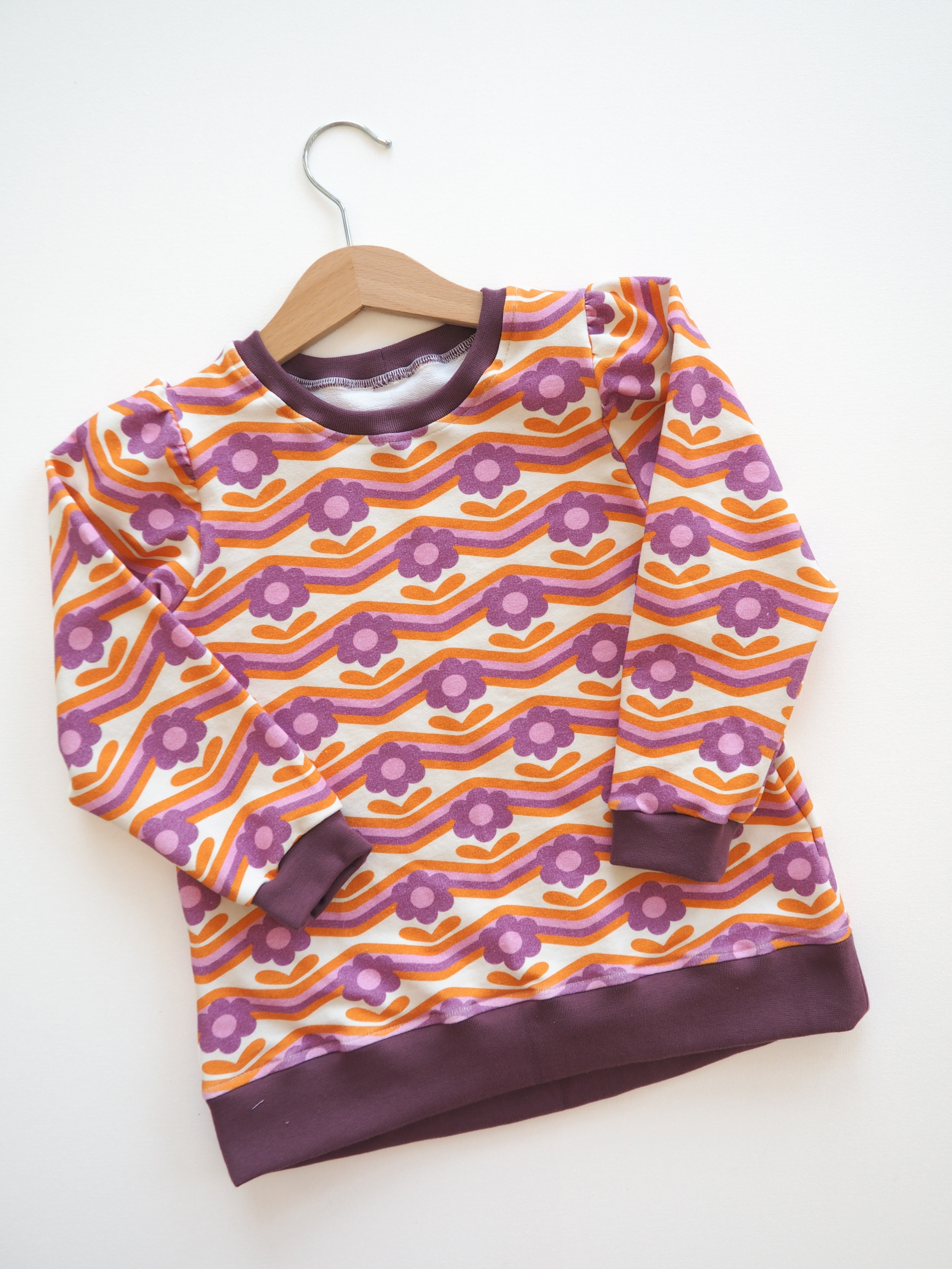 Organic fabric - Lina purple