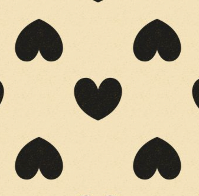 Bio Stoff - Oversize Hearts butterlemon