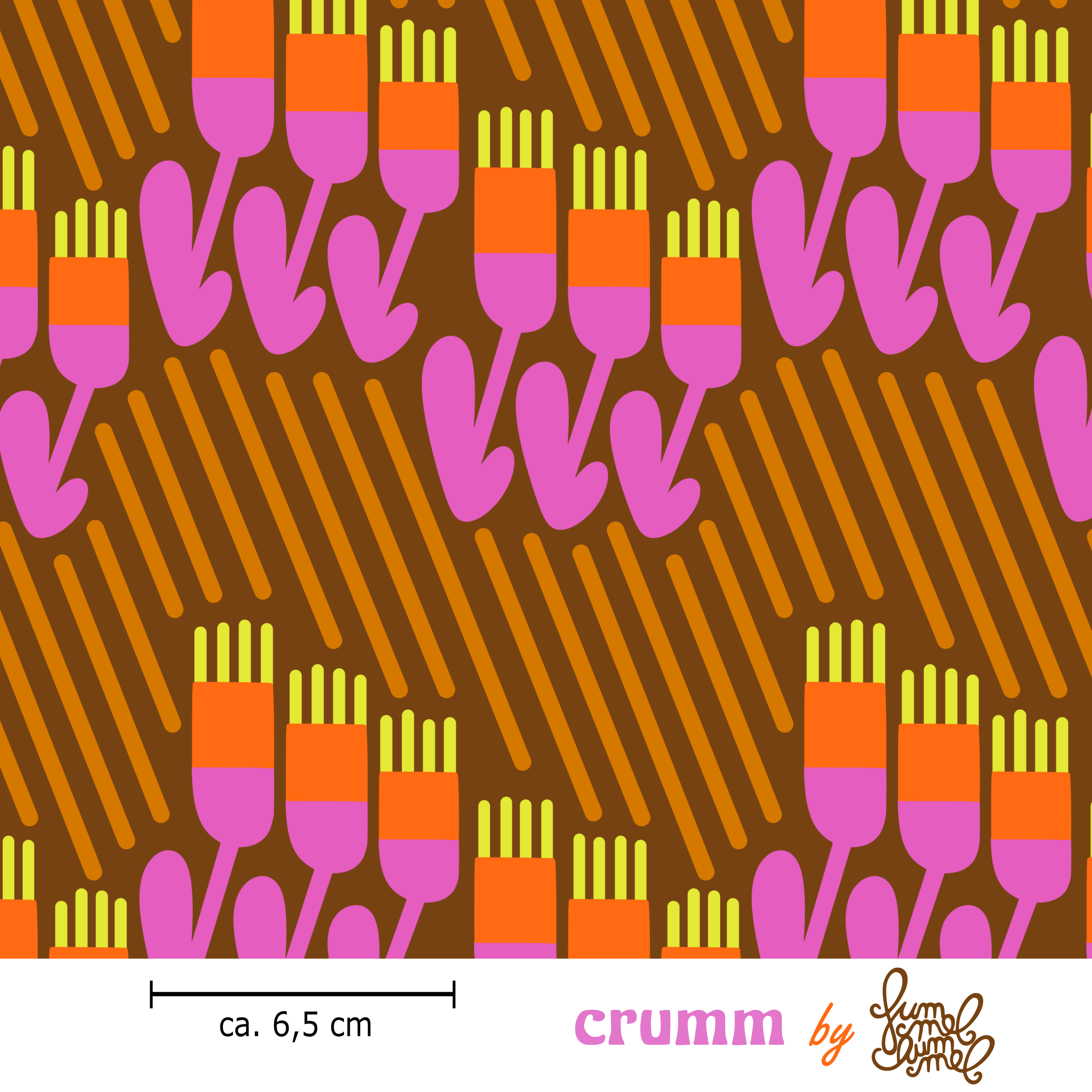 Bio Stoff - Crumm Caramel von Fummelhummel in braun
