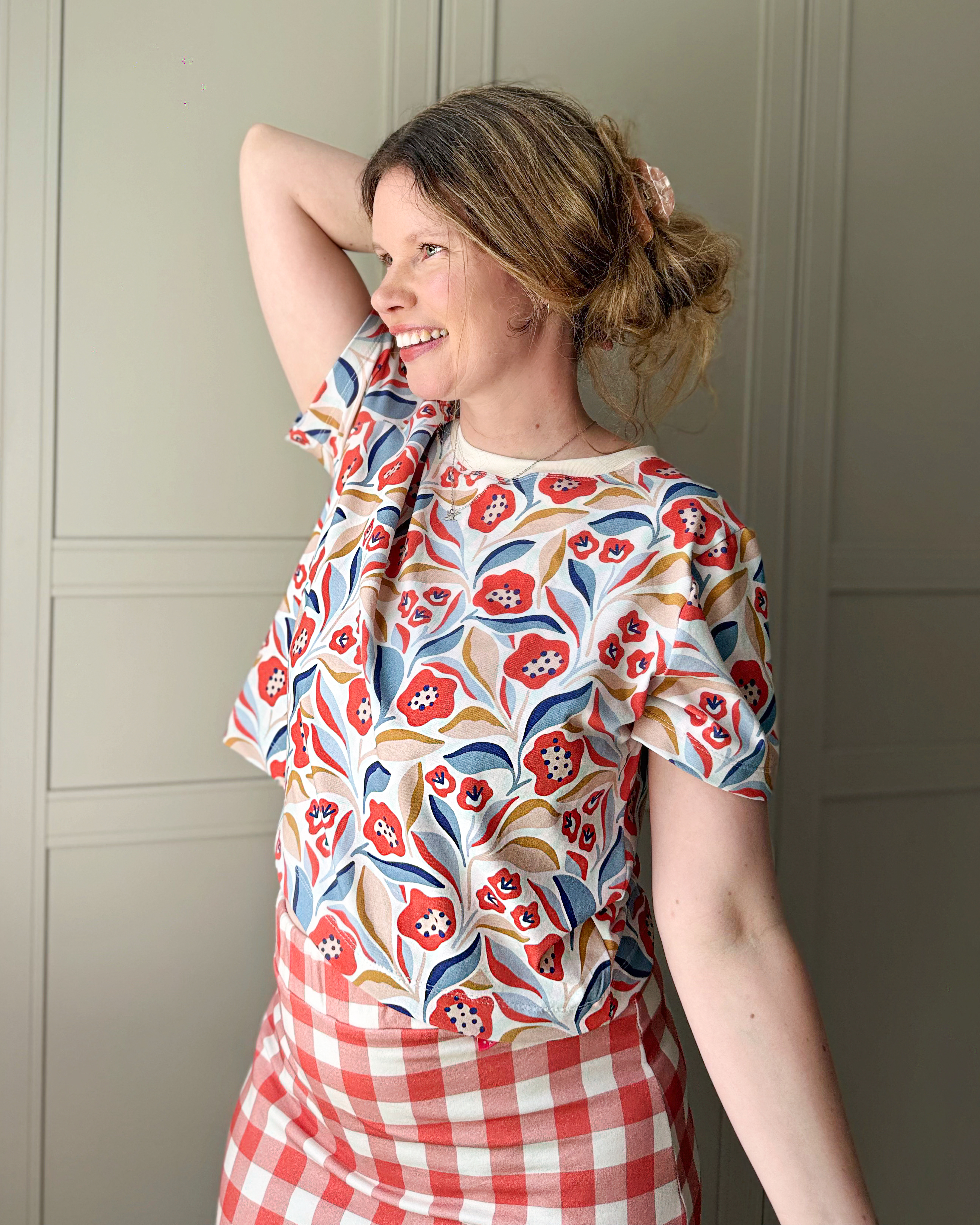 Organic fabric  - Küstenatelier Blumen multicolor
