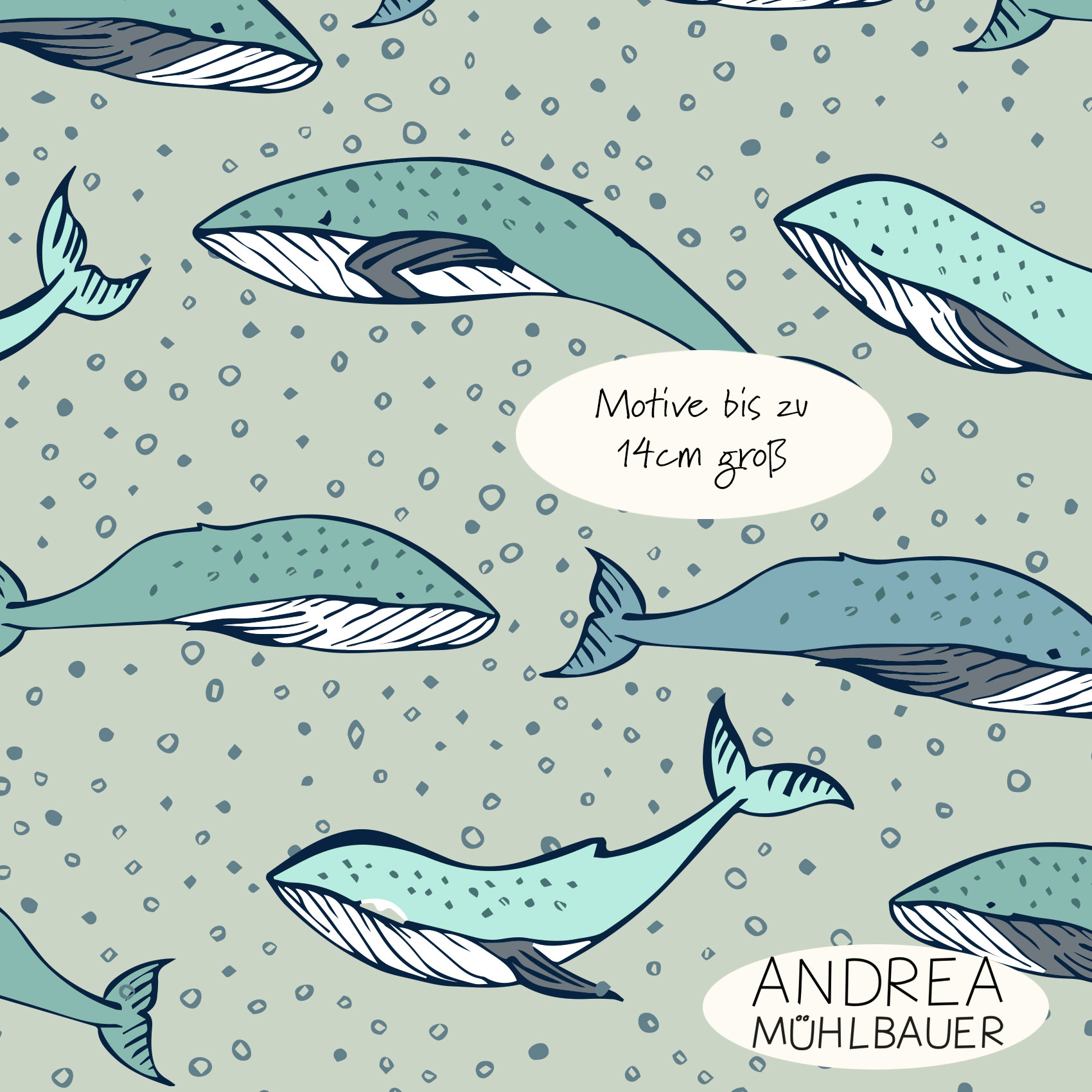 Bio Stoff - Wale Grau von Andrea Muehlbauer in grau
