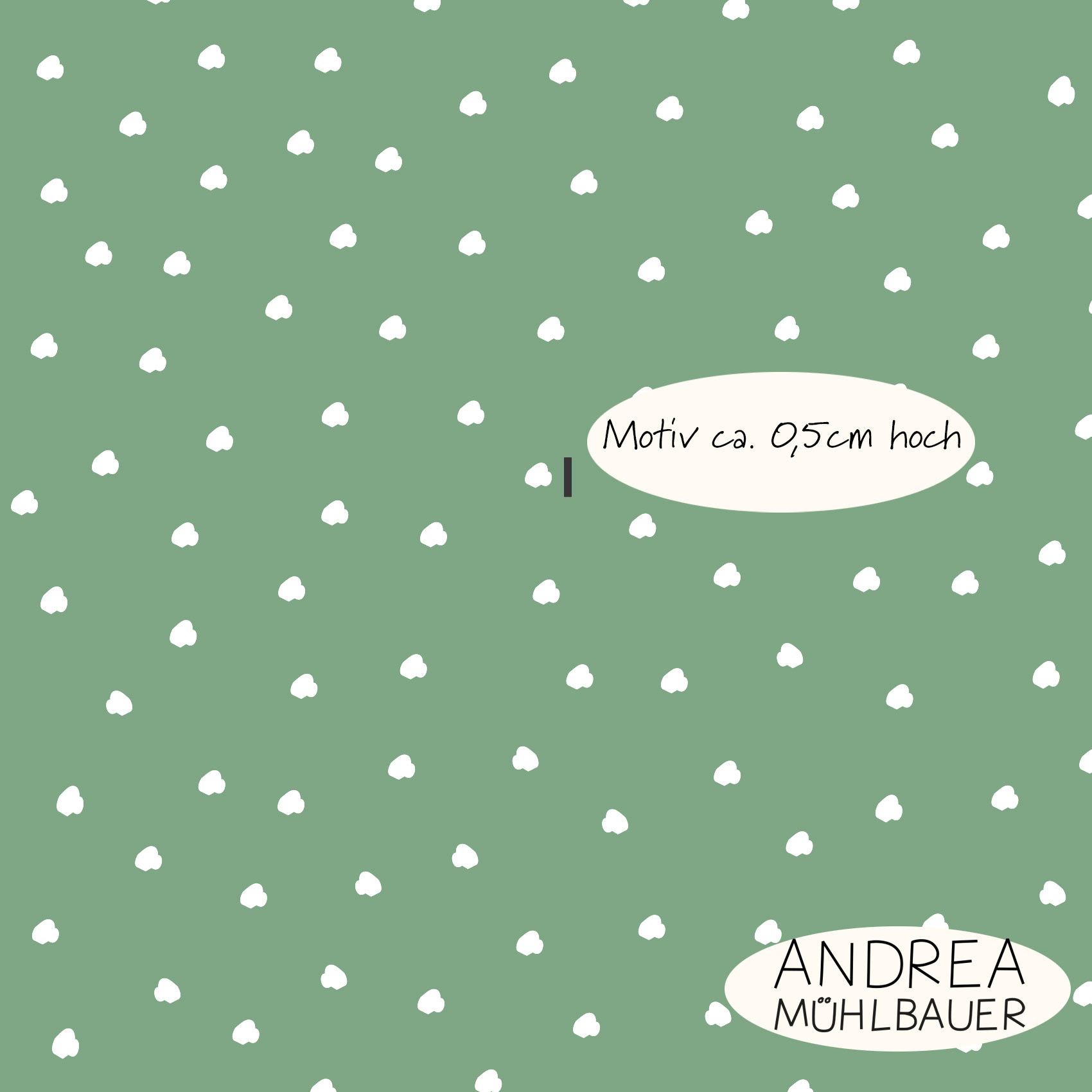 Bio Webware Stoff - Christmas in the Forest Snow Fall Sage Green - AndreaMuehlbauer, grün, Punkte, 100% Bio-Baumwolle Bio Webware Stoff - Christmas in the Forest Snow Fall Sage Green - AndreaMuehlbauer, grün, Punkte, 100% Bio-Baumwolle