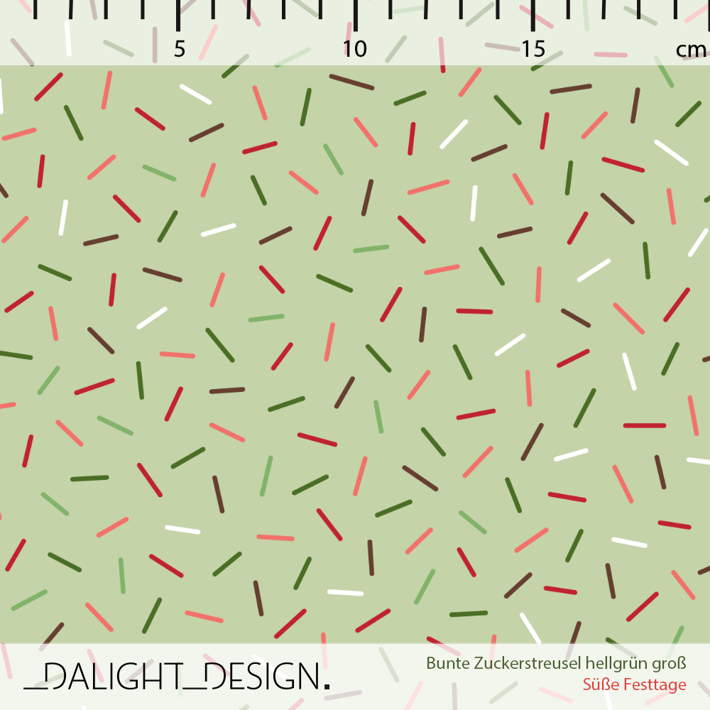 Bio Stoff - Bunte Zuckerstreusel hellgrün, groß