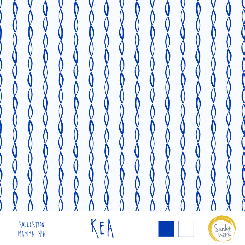 Bio Jersey Stoff - Kea - Sanktwerk, blau, Maritim, Geometrische Muster, Breite 150 cm Bio Jersey Stoff - Kea - Sanktwerk, blau, Maritim, Geometrische Muster, Breite 150 cm