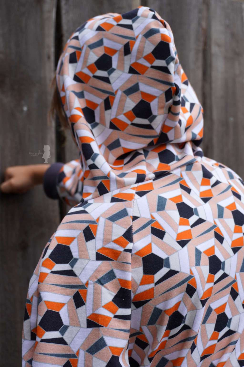 Bio Stoff - Spinnennetz von misspeppels in orange Bio Stoff - Spinnennetz von misspeppels in orange