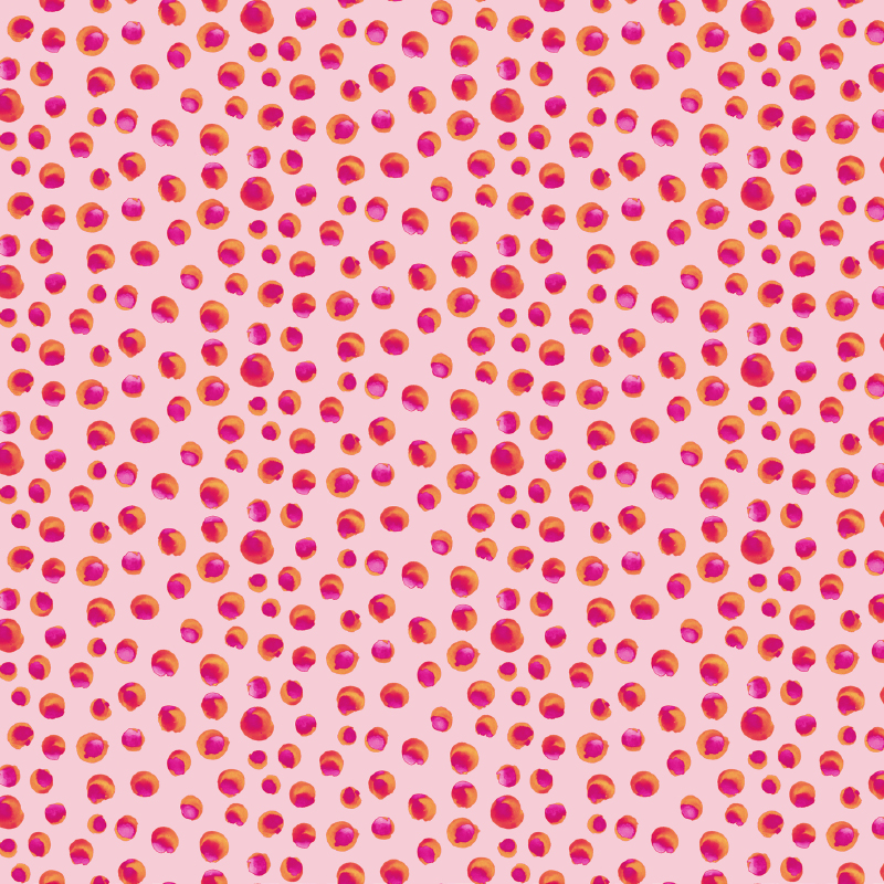 Organic Fabric  - Crazy Dots pink