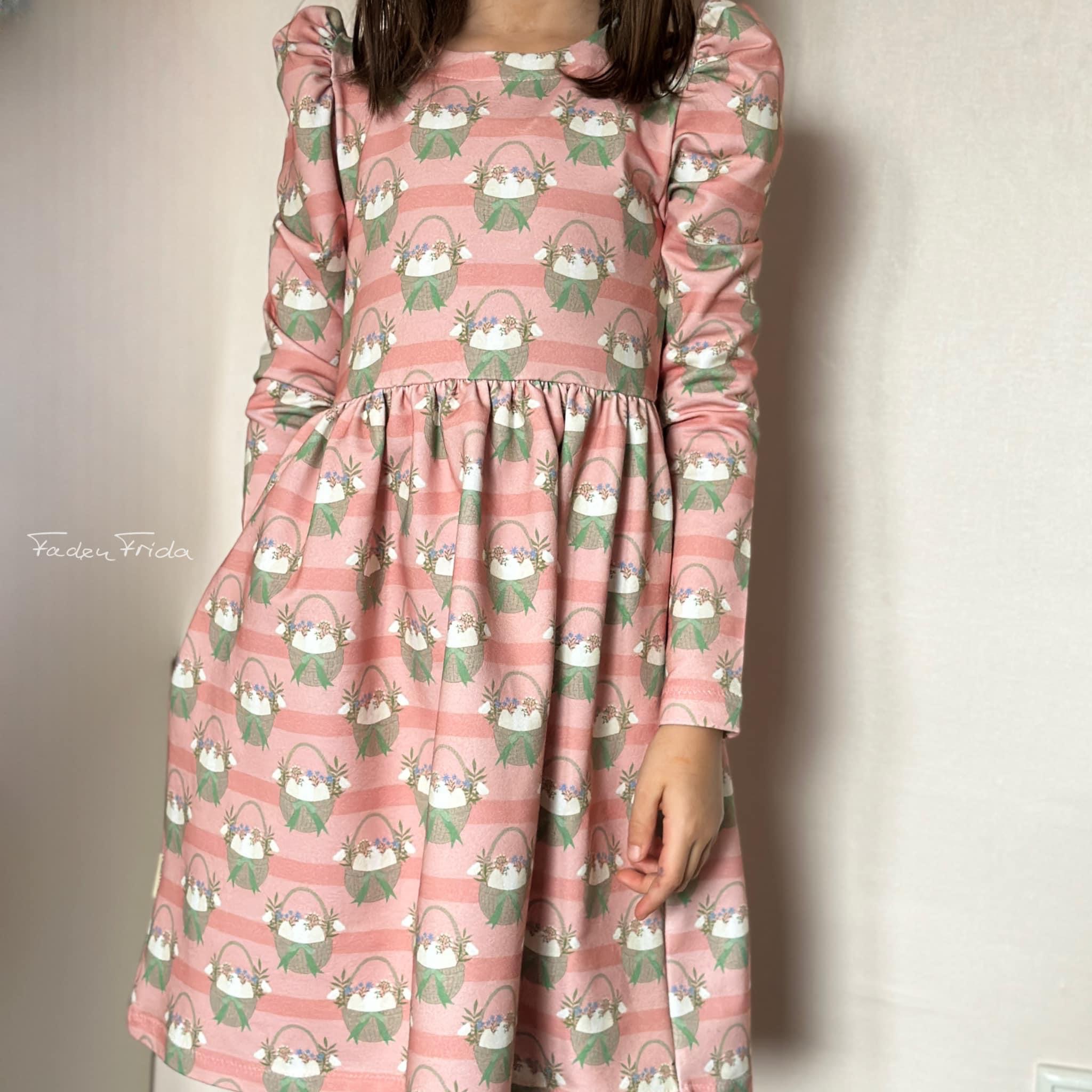Bio Webware Stoff  -  Osterkörbe  - Deinki, Ostern, Floral & Blumen, rosa, 100% Bio-Baumwolle