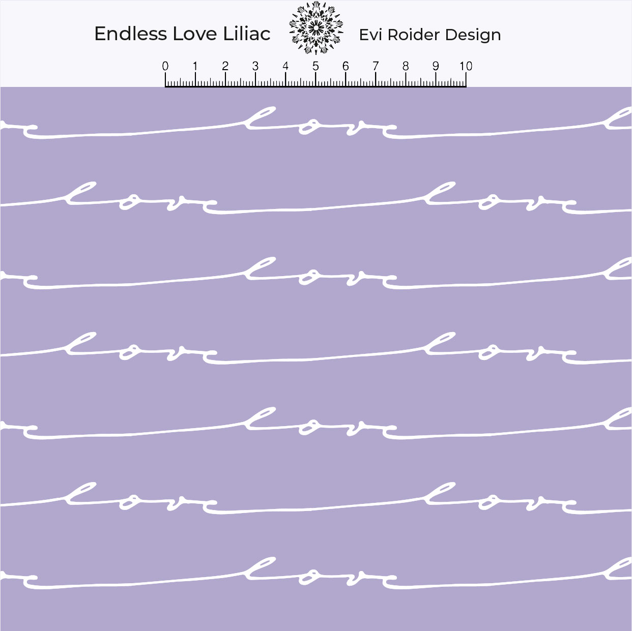 Bio Stoff  -  Endless Love Lilac  - EviRoiderDesign, Buchstaben & Zahlen, lila