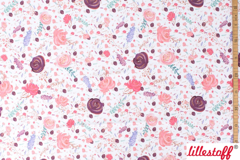 Bio Canvas Stoff - Ballerina Blüten - LilleSelection, Blätter & Ranken, Frühling, Sommer, beige, Floral & Blumen, 100% Bio-Baumwolle Bio Canvas Stoff - Ballerina Blüten - LilleSelection, Blätter & Ranken, Frühling, Sommer, beige, Floral & Blumen, 100% Bio-Baumwolle