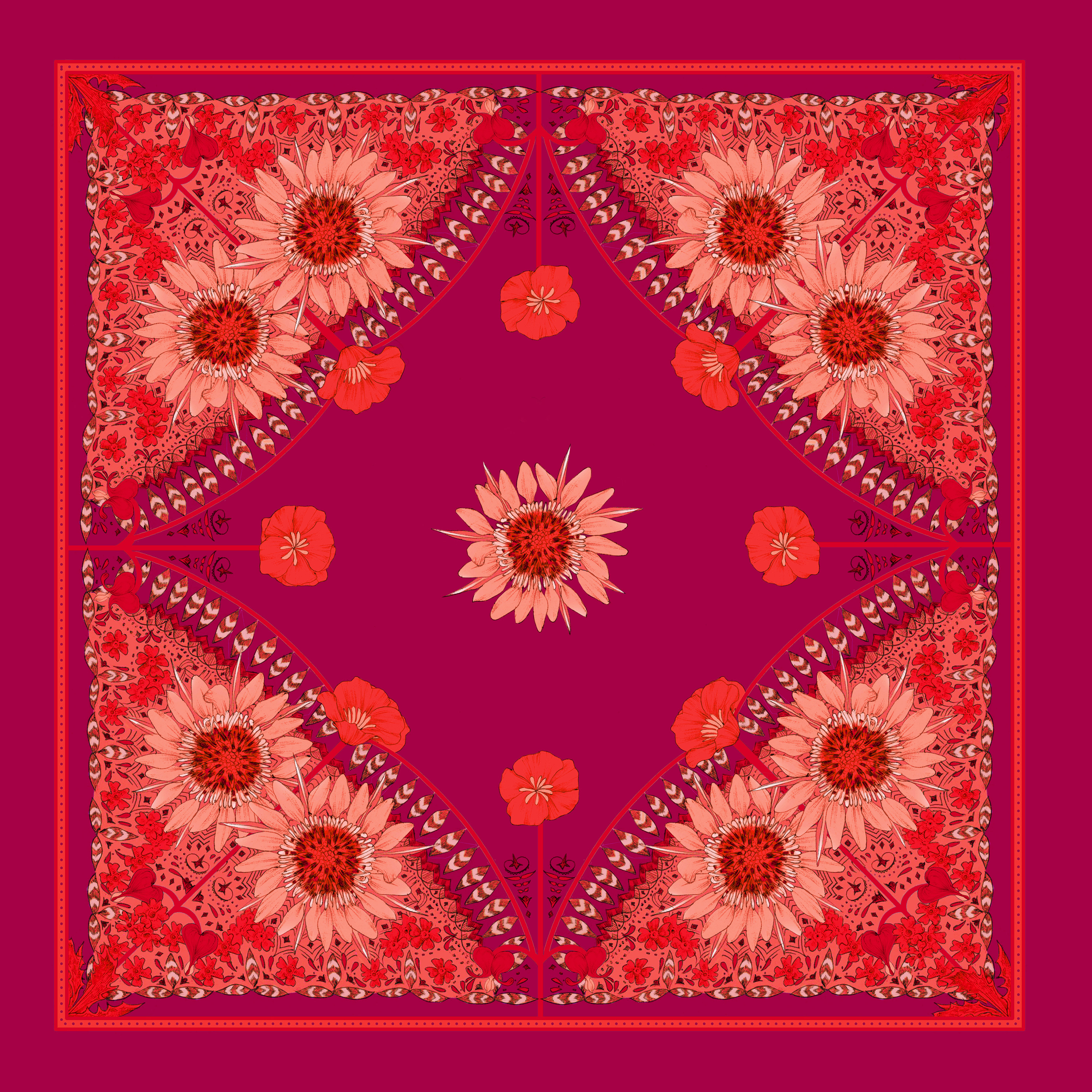 Bandana, magenta, Webware Bandana, magenta, Webware