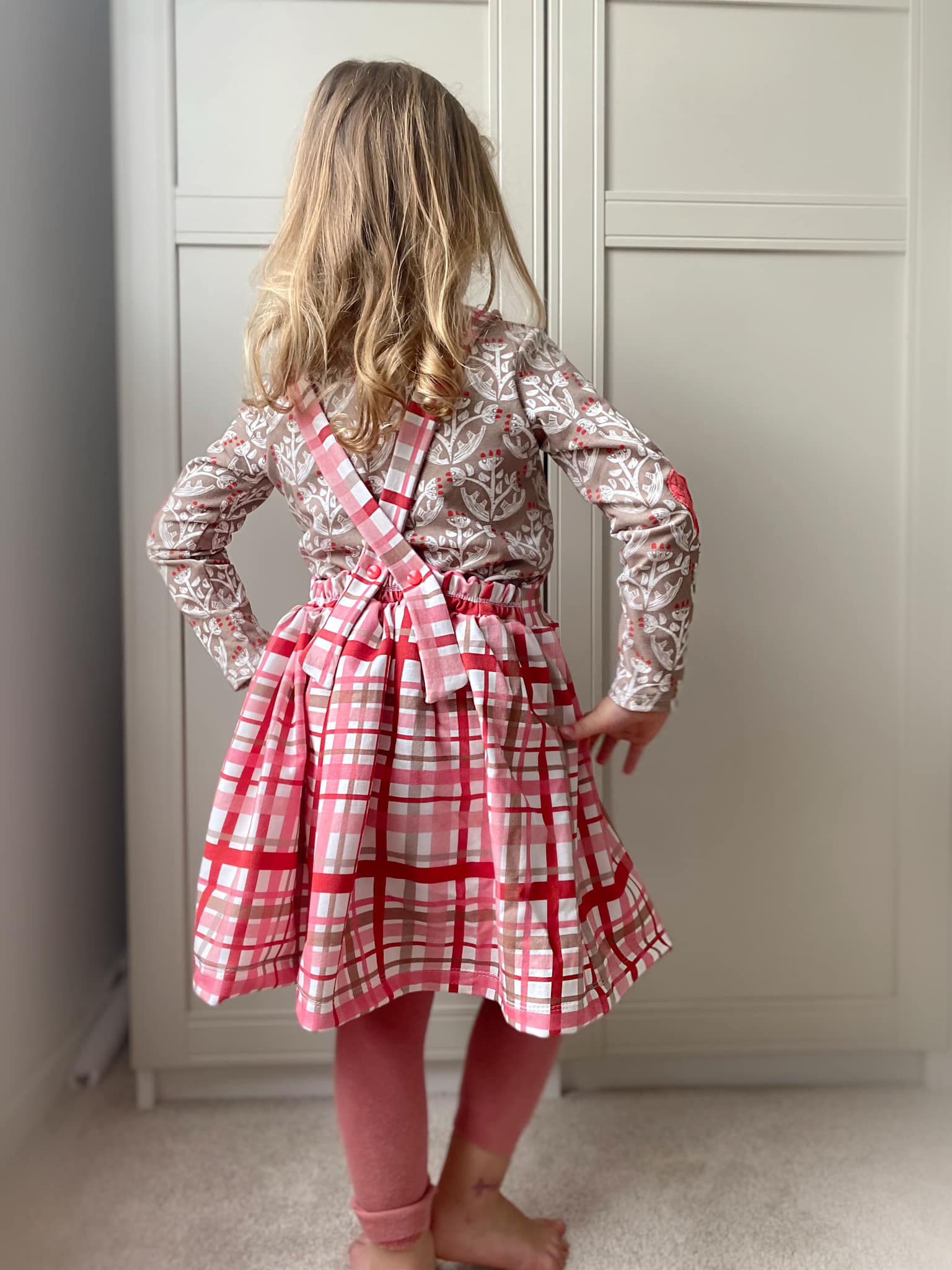 Bio Webware Stoff  - Black Forest X Mas Winter Tartan - Annick, rosa, kariert, 100% Bio-Baumwolle