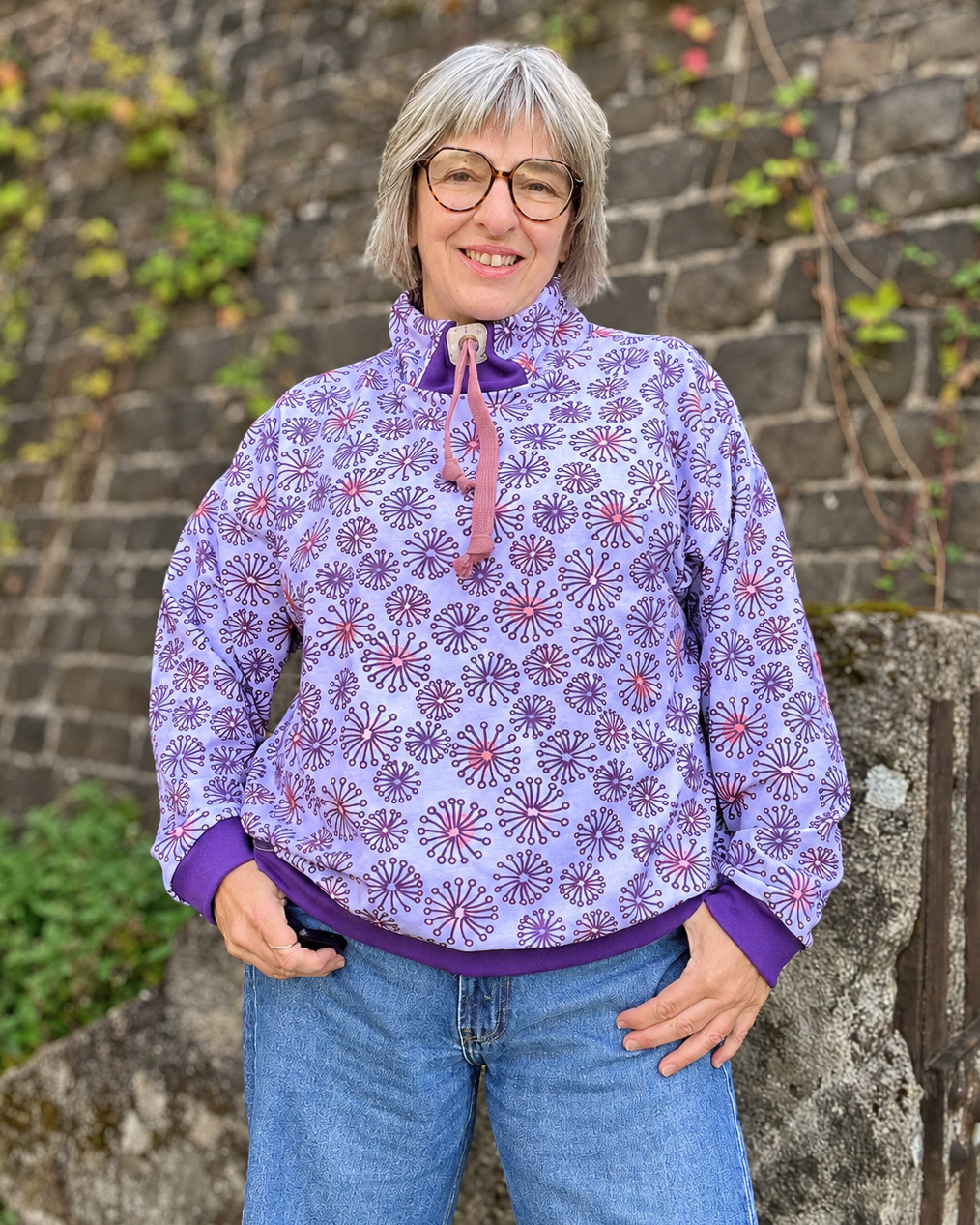 Organic fabric - Winterzauberblüten - Andrea Mühlbauer