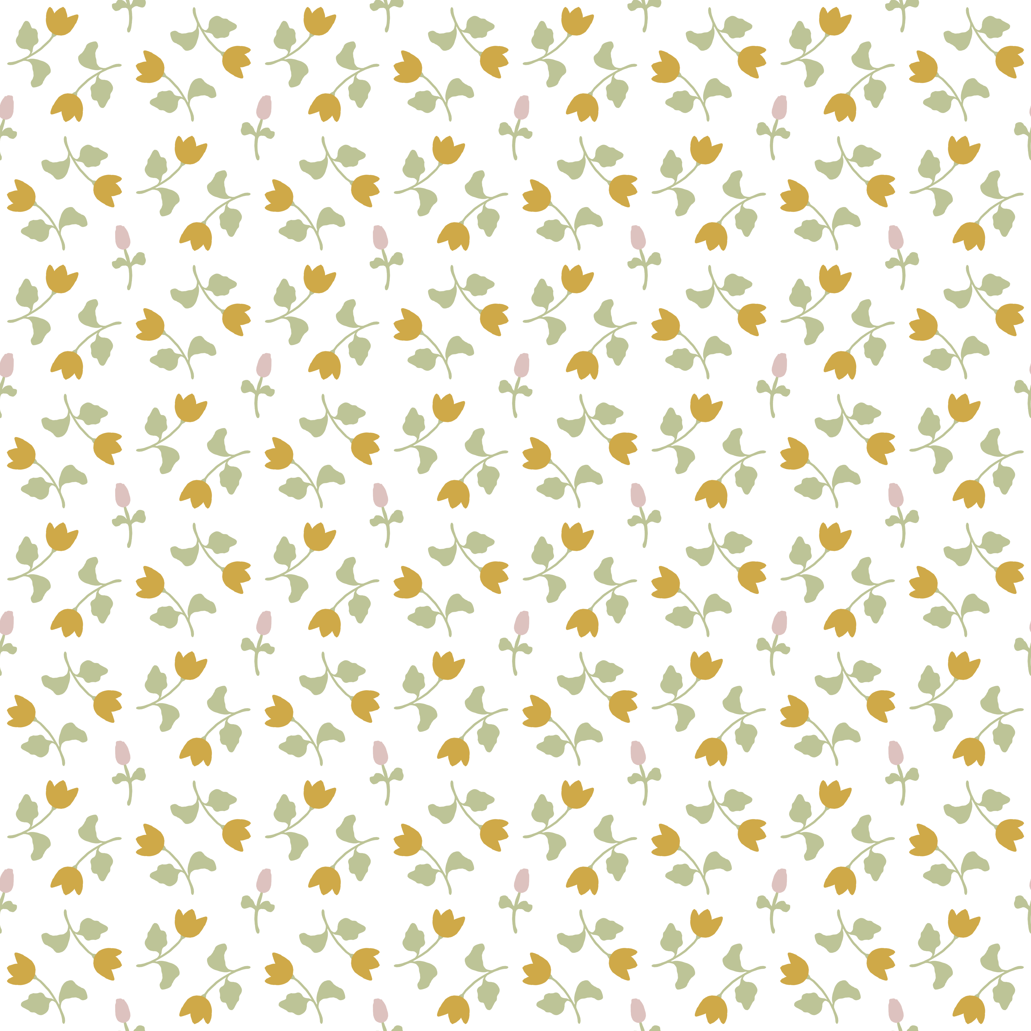 Bio Stoff  - Blumen Reigen gelb