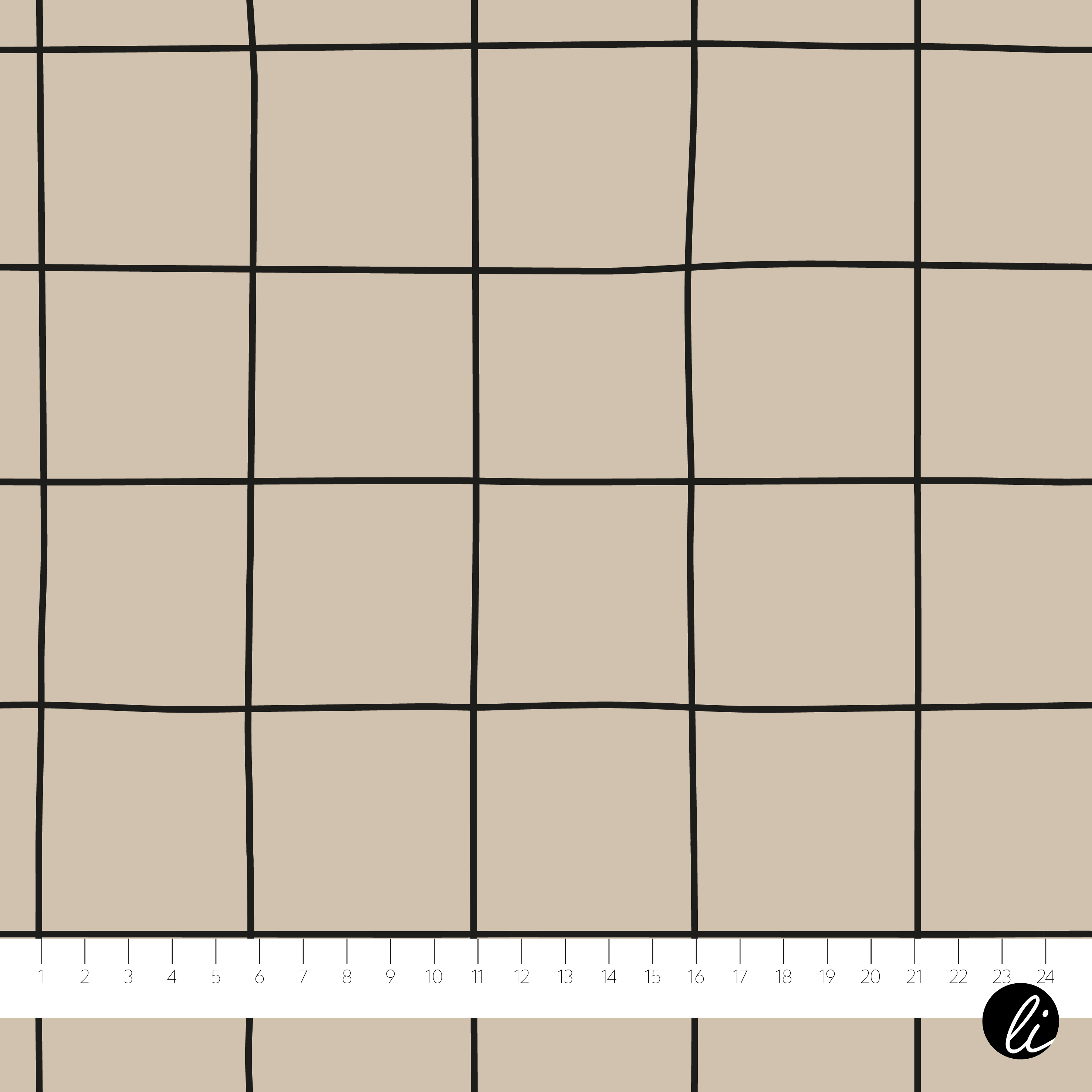 Bio Summersweat Stoff  - Karo Beige - AndreaLiesert, beige, kariert Breite 150 cm