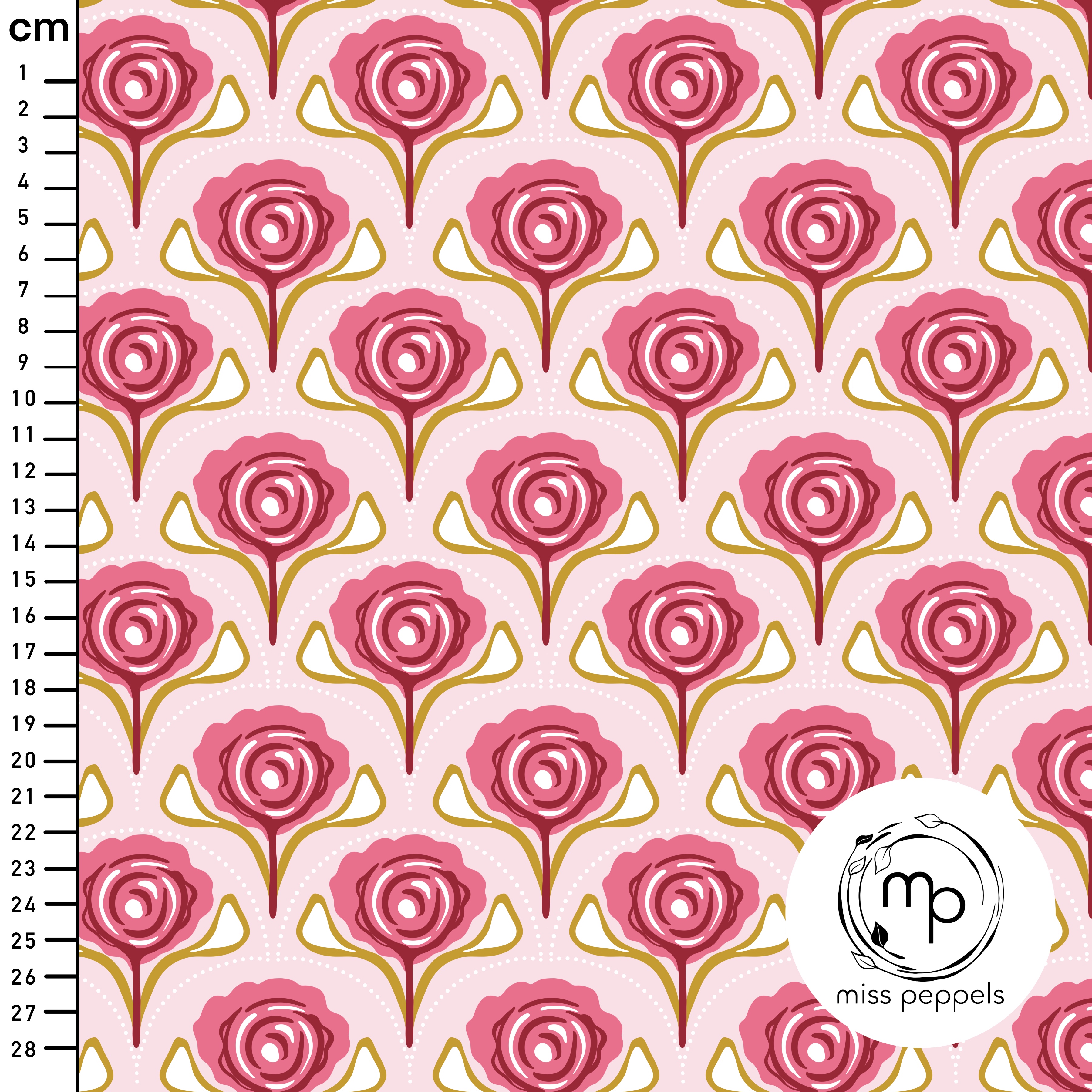 Bio Stoff  - Rosa D Groß - misspeppels, rosa, Floral & Blumen