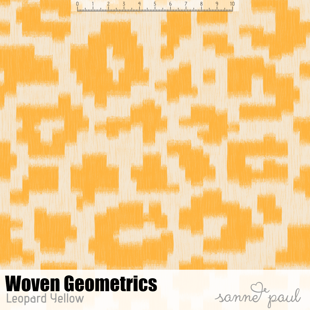 Bio Stoff - Woven Geometrics Leopard gelb