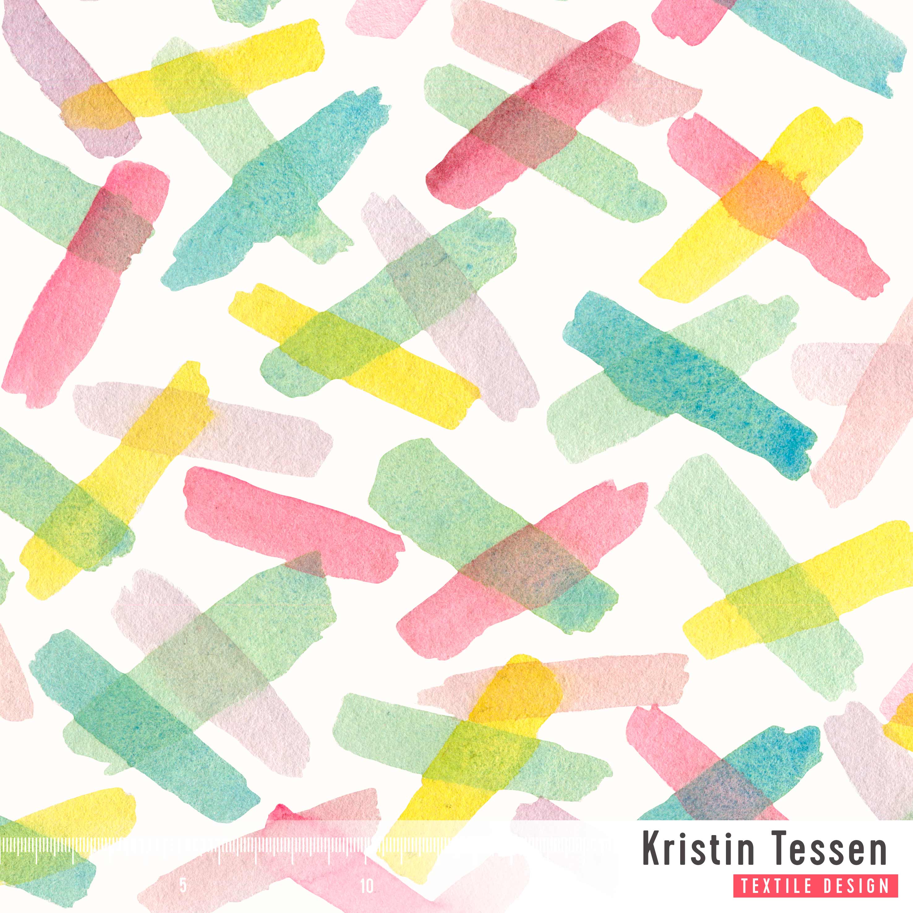 Bio Stoff - Bunte Streifen creme, groß