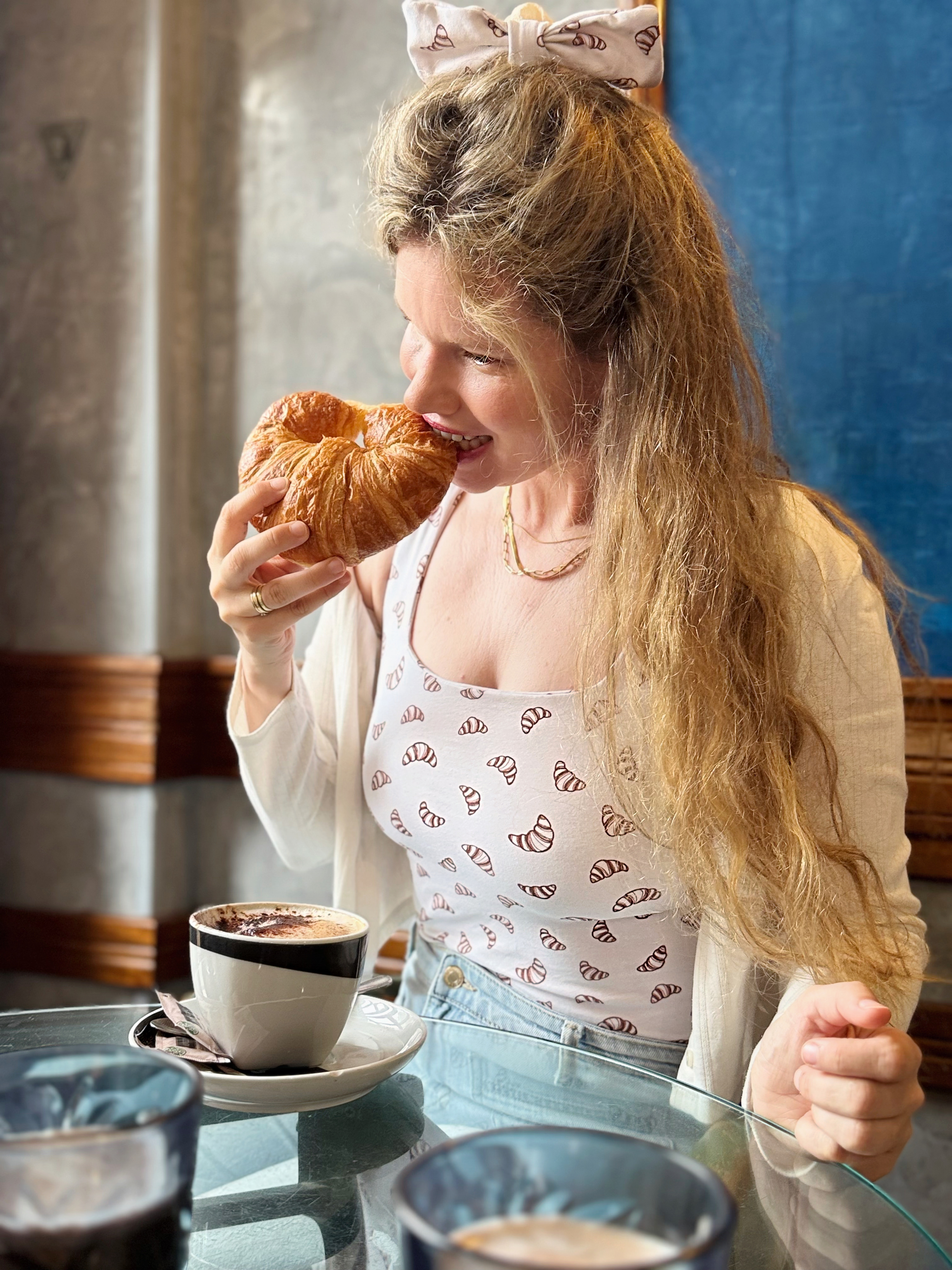 Bio Stoff  - Bonjour Croissants braun