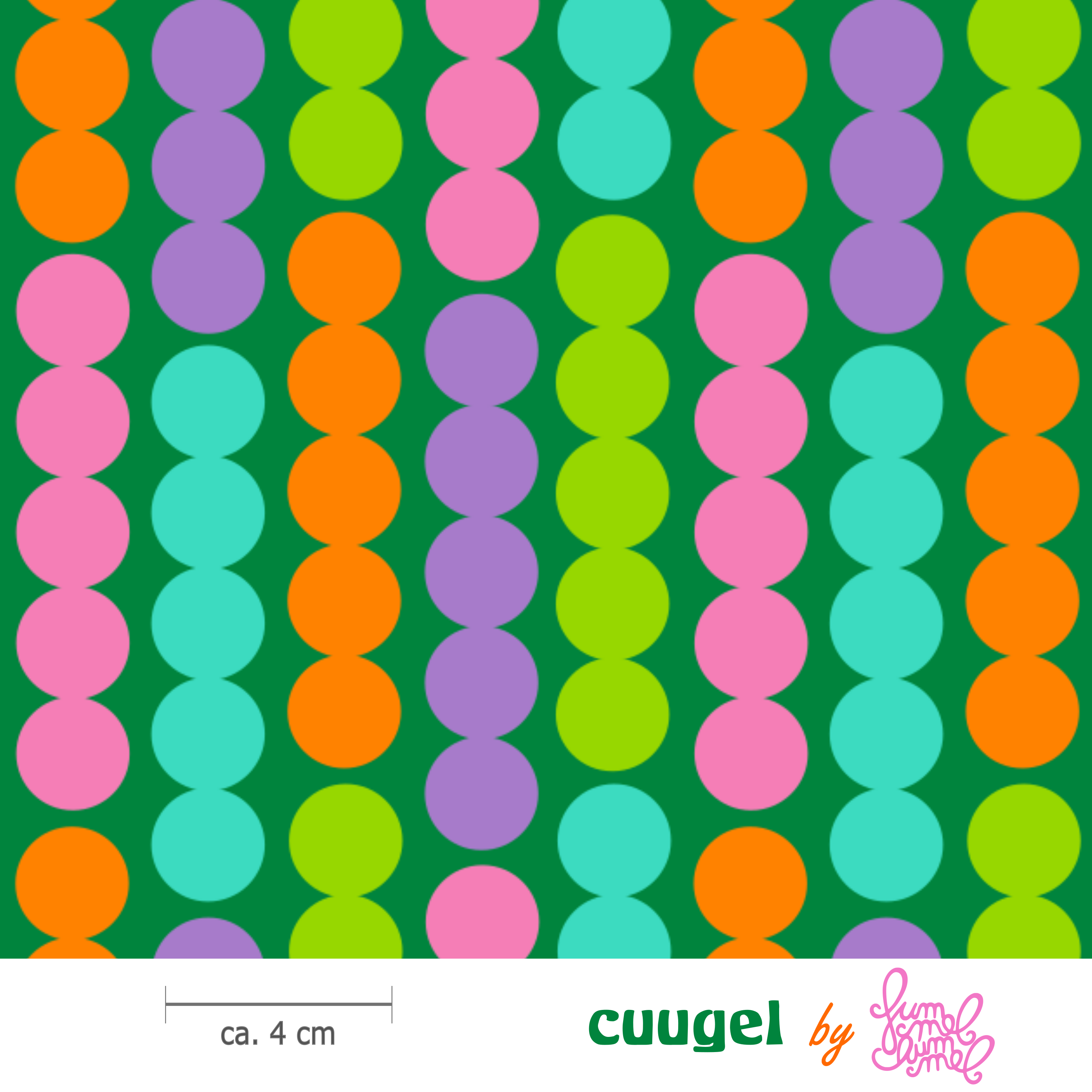 Bio Stoff - Cuugel Gruen von Fummelhummel in bunt