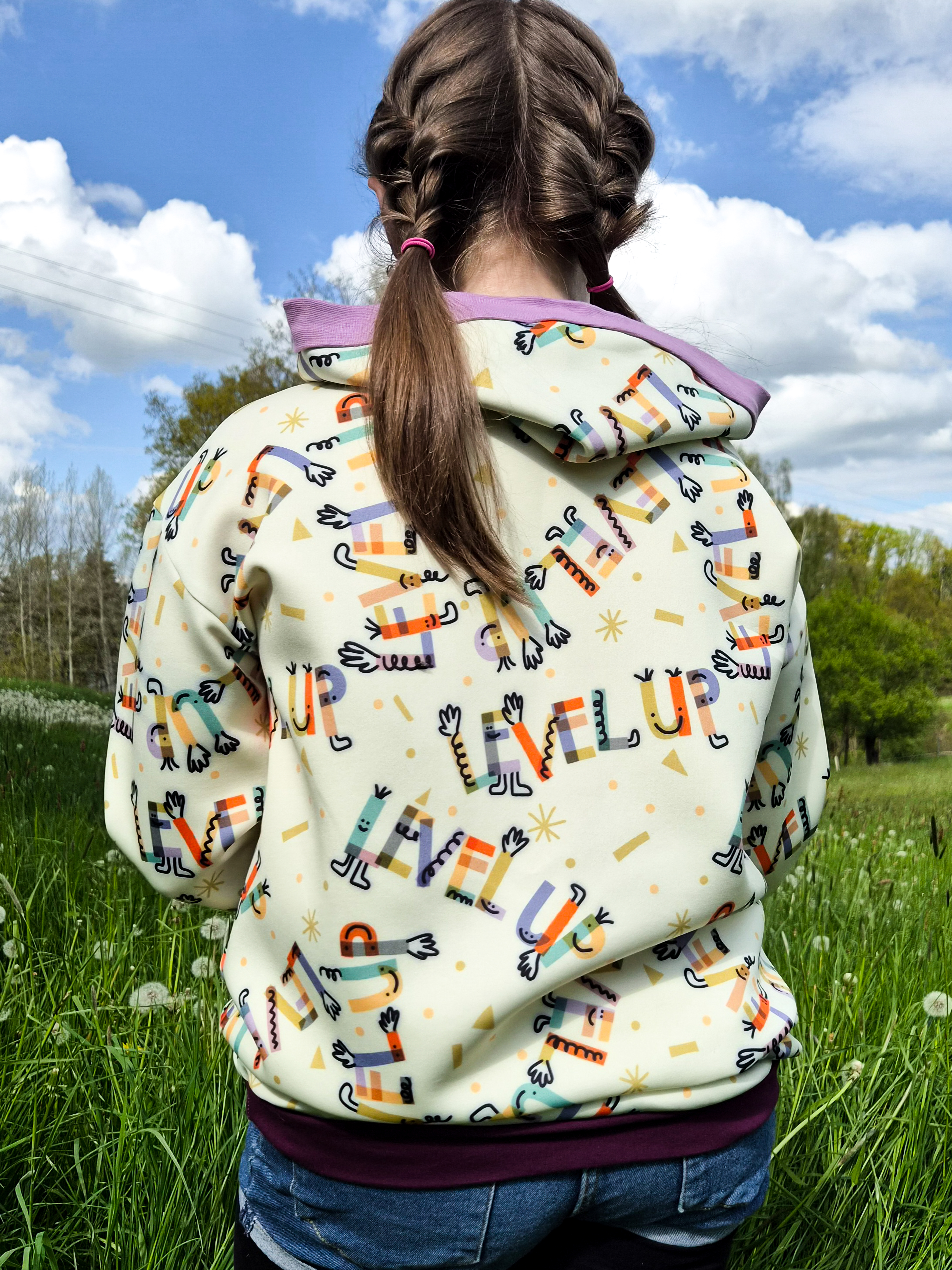 Organic fabric -  Kids Day Level Up multicolor