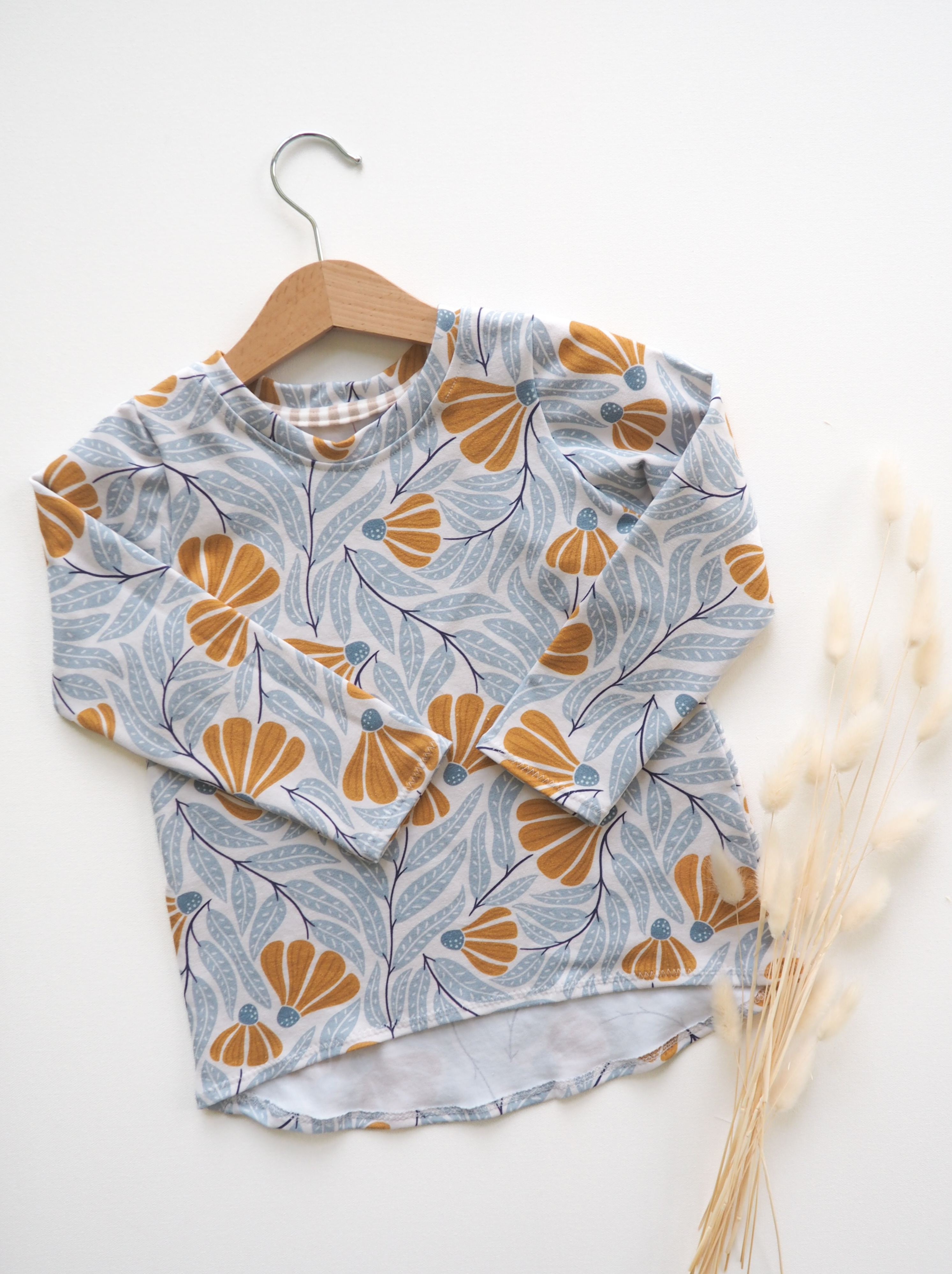 Bio Stoff  - Küstenatelier Blumentanz blau