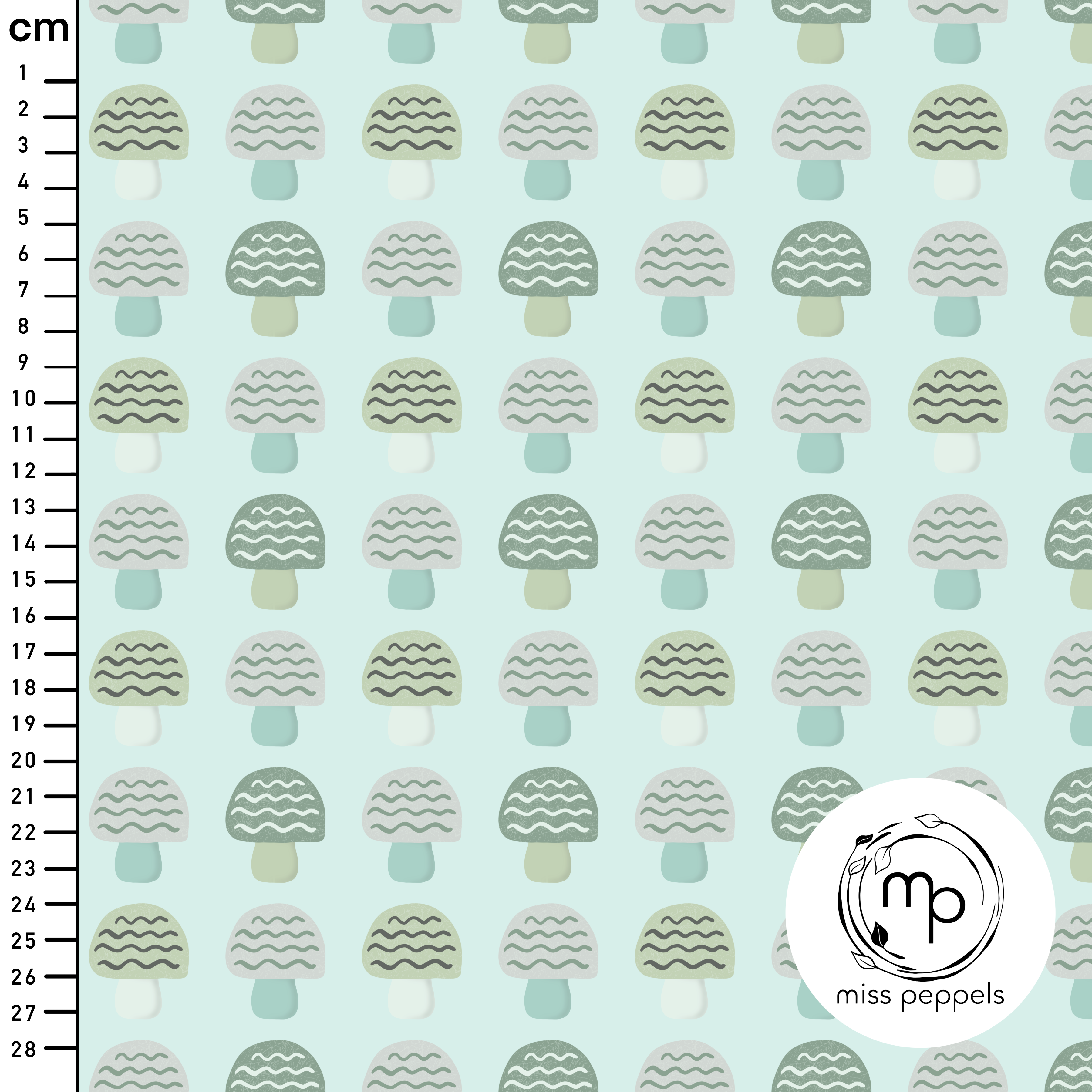 Bio Fabric - Mushroom Field Green3 by misspeppels in green