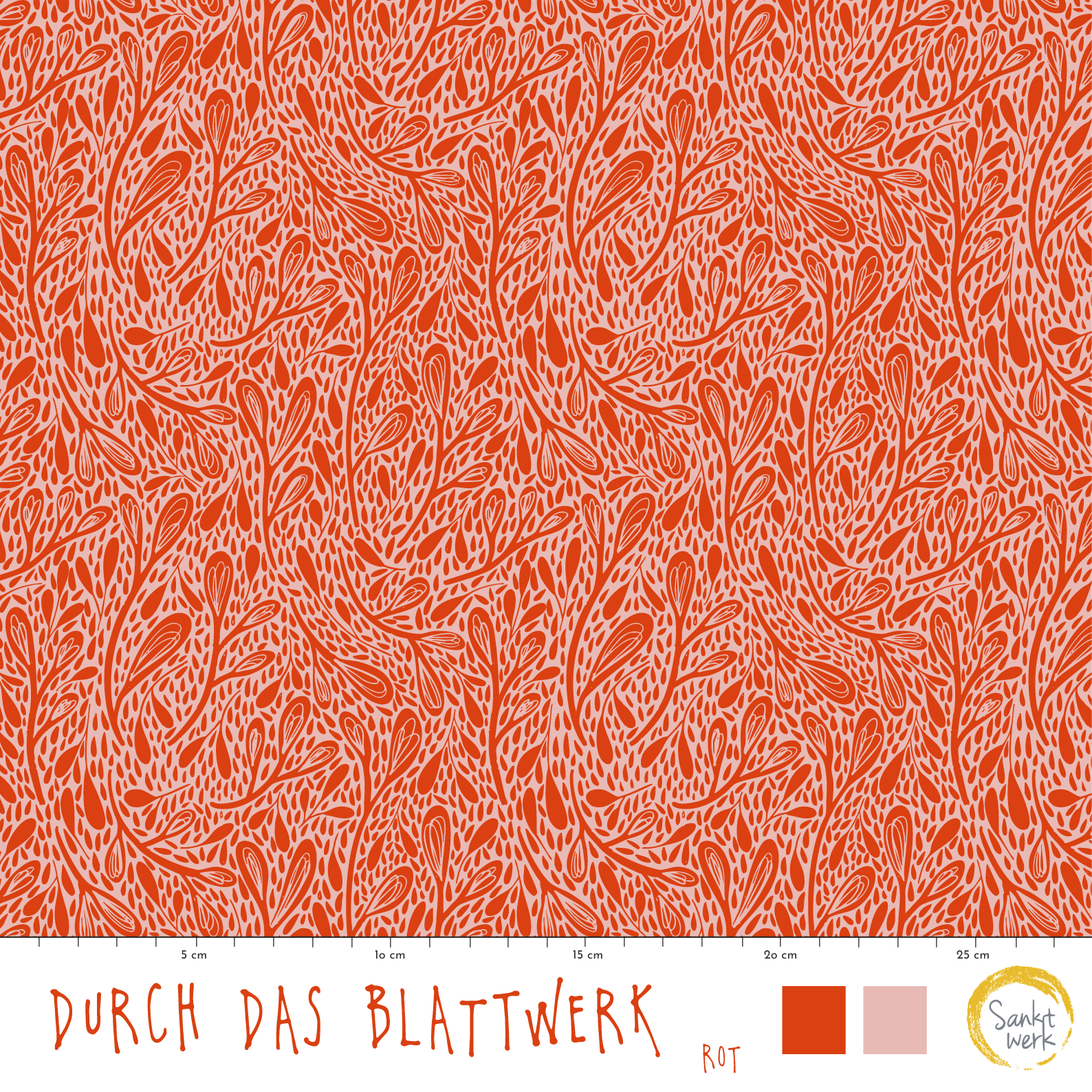 Bio Stoff - Durch Das Blattwerk Rot von Sanktwerk in rot
