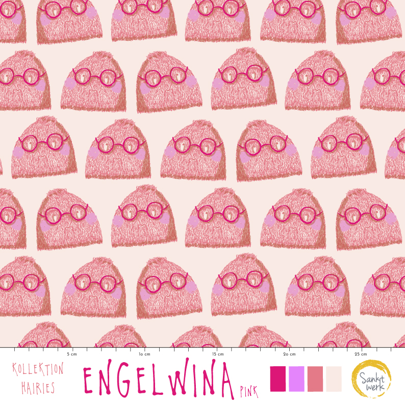 Bio Stoff - Engelwina Pink von Sanktwerk in rosa
