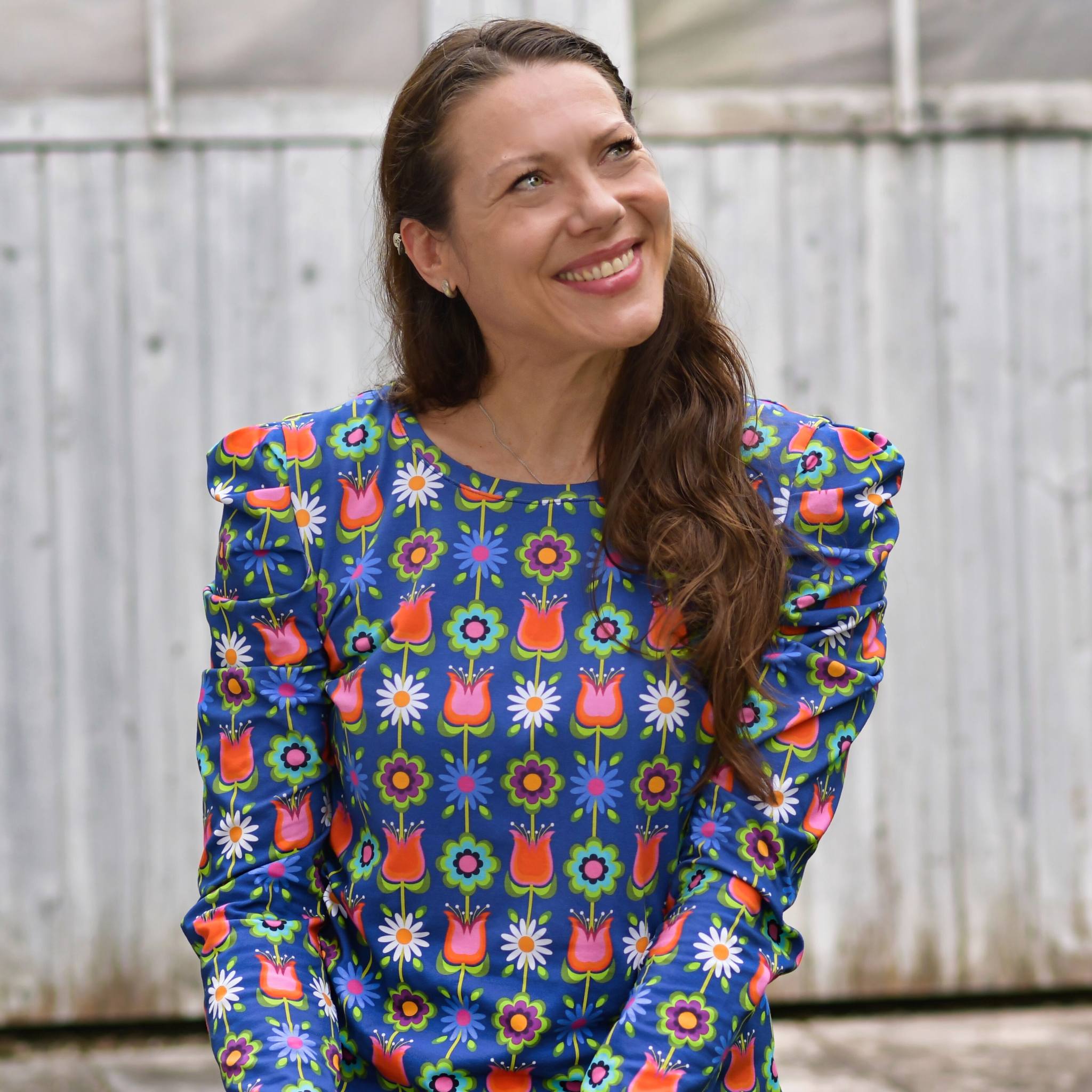 Bio Summersweat Stoff  -  Bunnt  - Fummelhummel, bunt, Floral & Blumen, Breite 150 cm