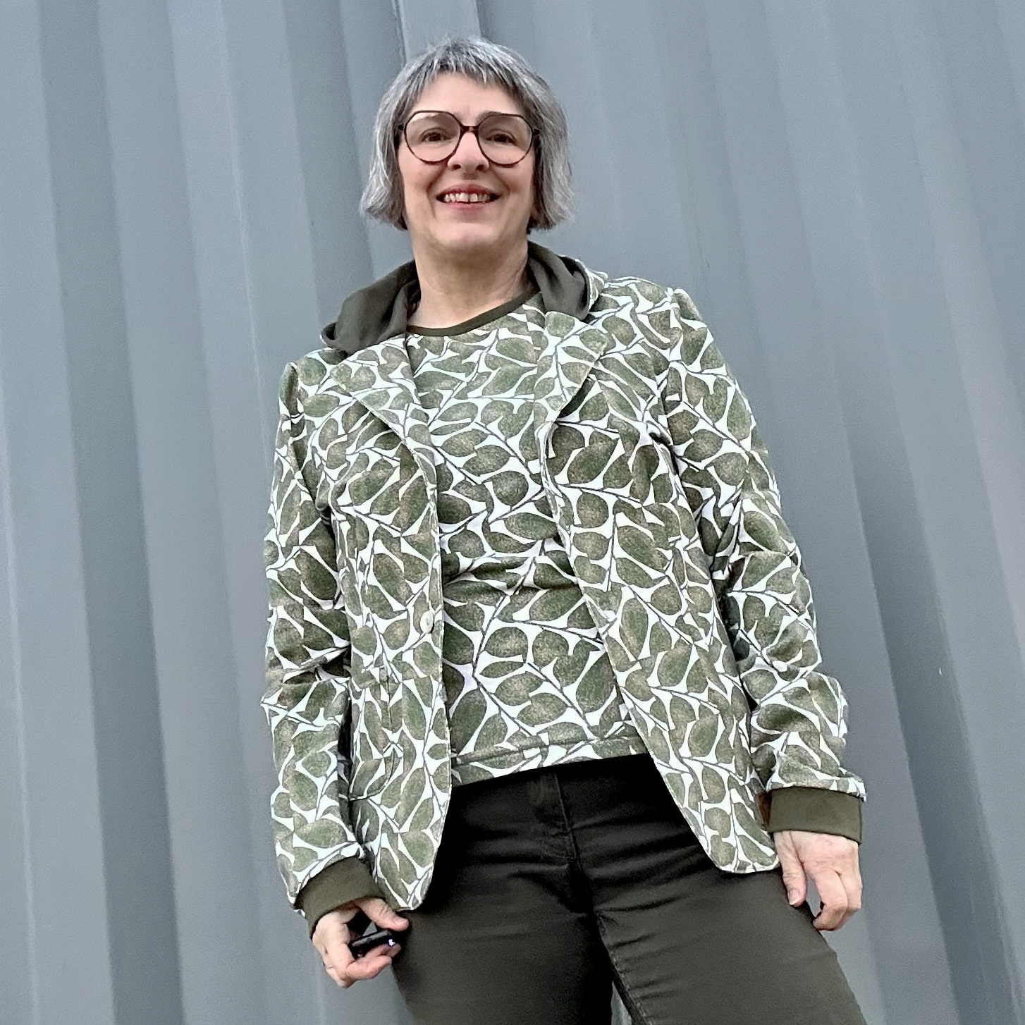 Bio Stoff  - Blätter Puzzle grün