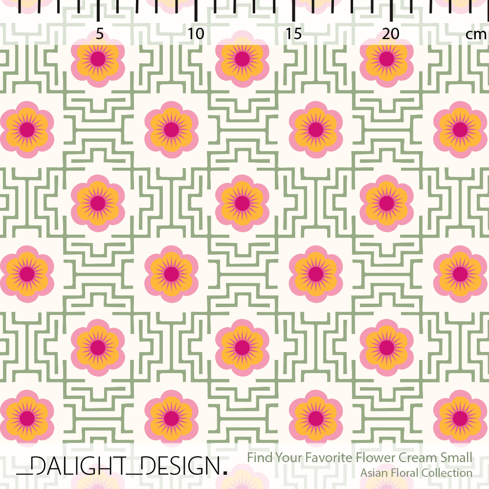 Bio Fabric - Find Your Favorite Flower Cream Small by Dalight Design in cream