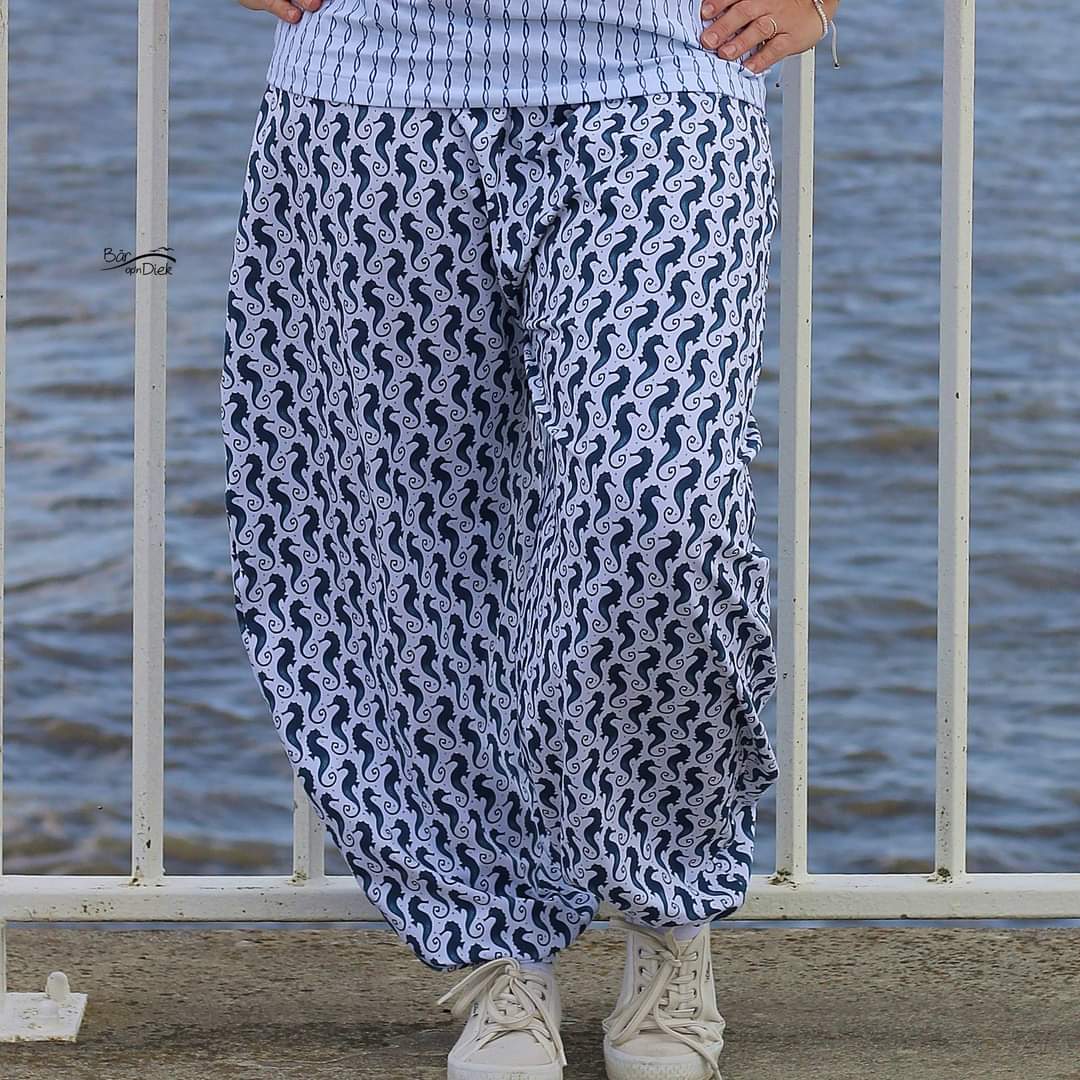 Organic fabric  -  Seahorse 