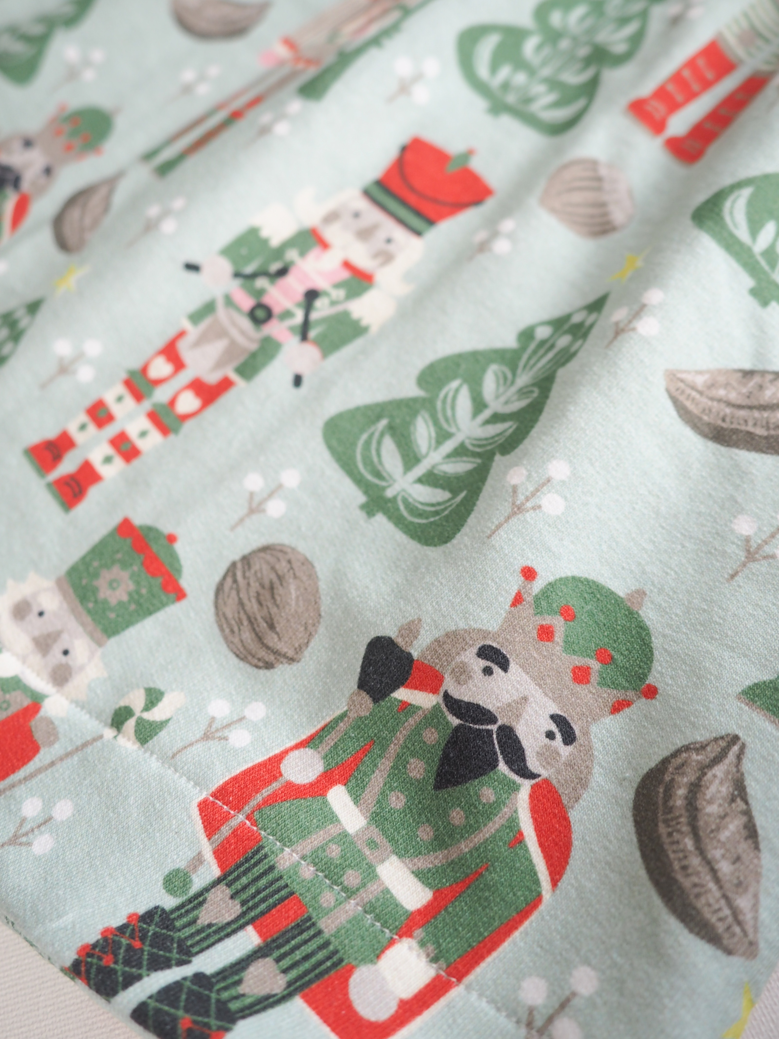 Bio Stoff  - Traditional Christmas Nutcracker icy mint - Annick