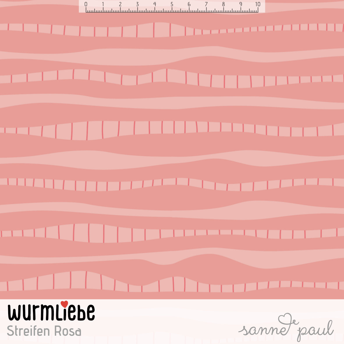 Bio Webware Stoff - Wurmliebe Streifen rosa - SannePaul, rosa, Streifen, 100% Bio-Baumwolle Bio Webware Stoff - Wurmliebe Streifen rosa - SannePaul, rosa, Streifen, 100% Bio-Baumwolle