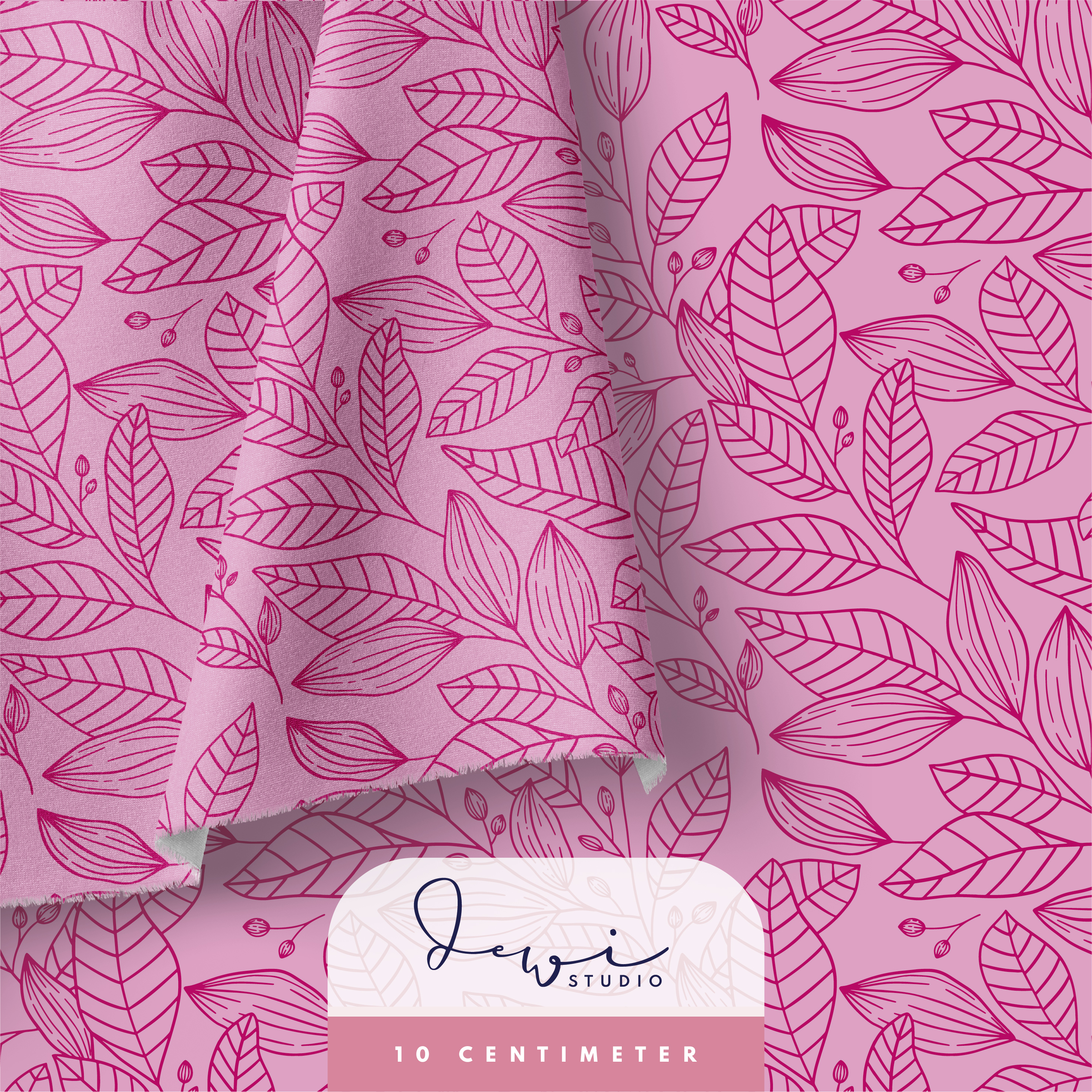 Bio Stoff - Sommerglueck Ranke Rosa von Dewi Studio in rosa