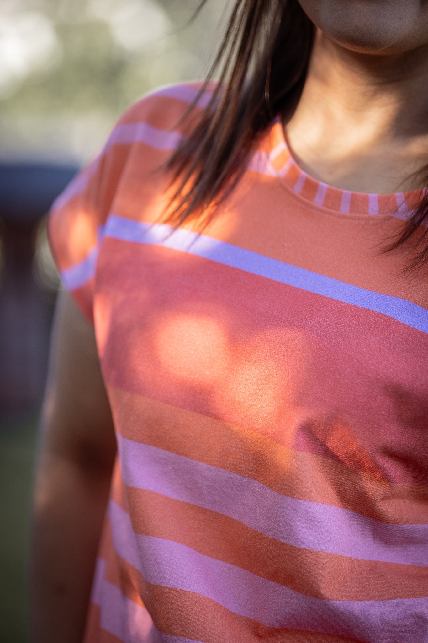 Bio Stoff  -  Stripes Horizontal Papaya