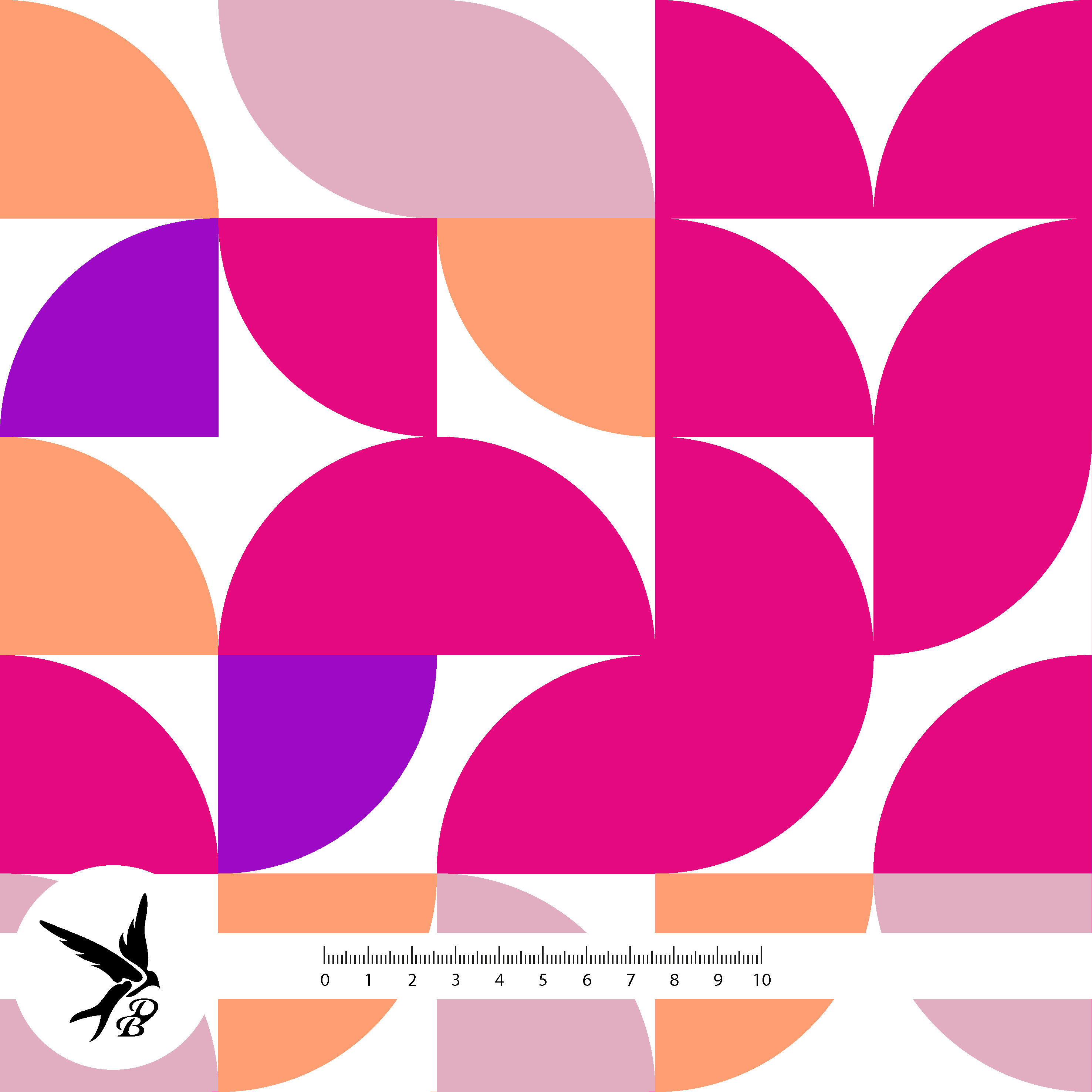 Bio Summersweat Stoff  - Summer Circle Kreise Groß - DanielaBonn, weiß, Geometrische Muster Breite 150 cm