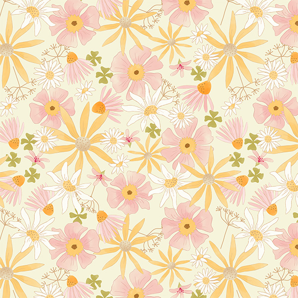 Organic fabric - Bunte Sommerblumen 