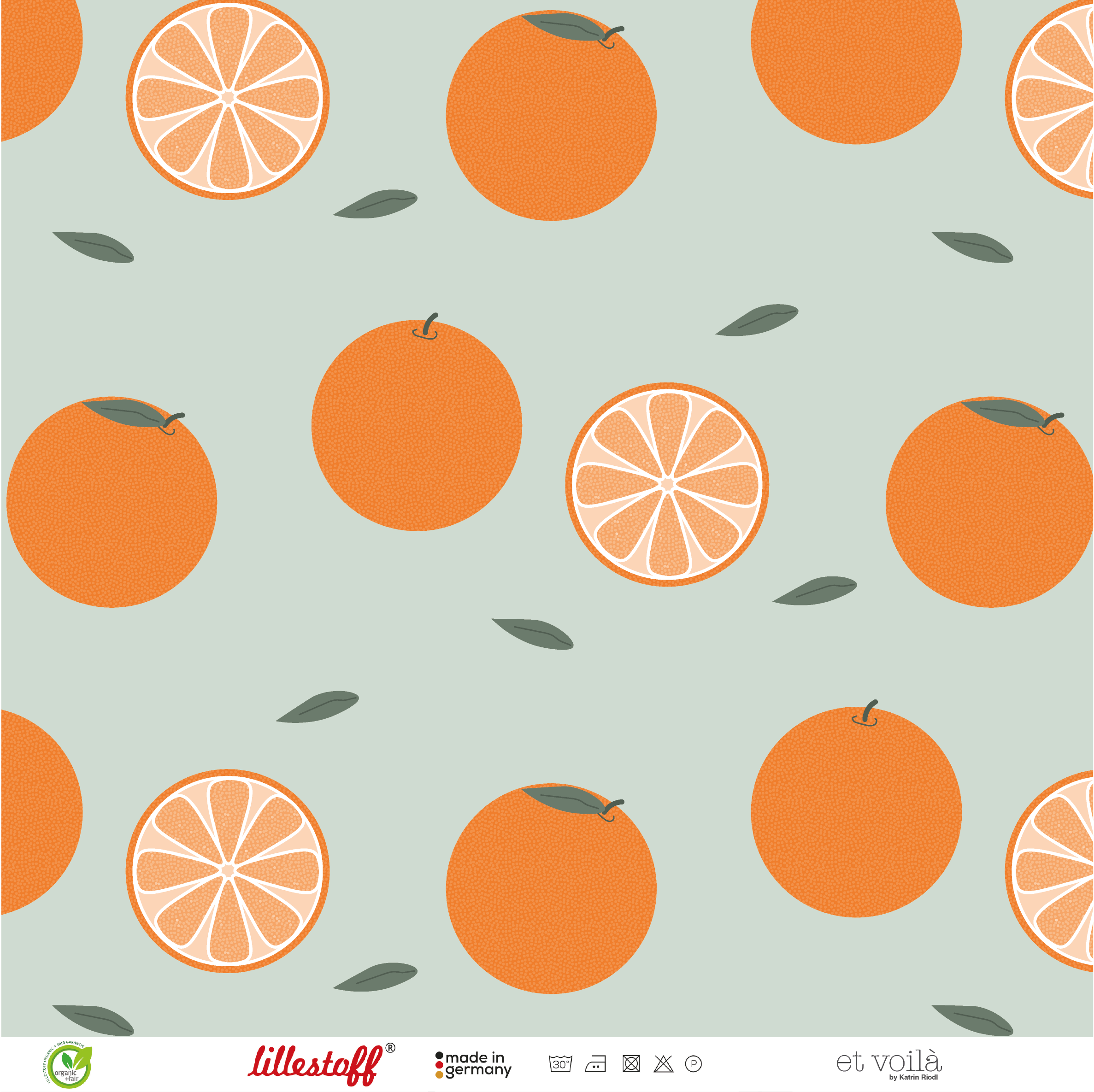 Orangen, altgrün, Webware Orangen, altgrün, Webware