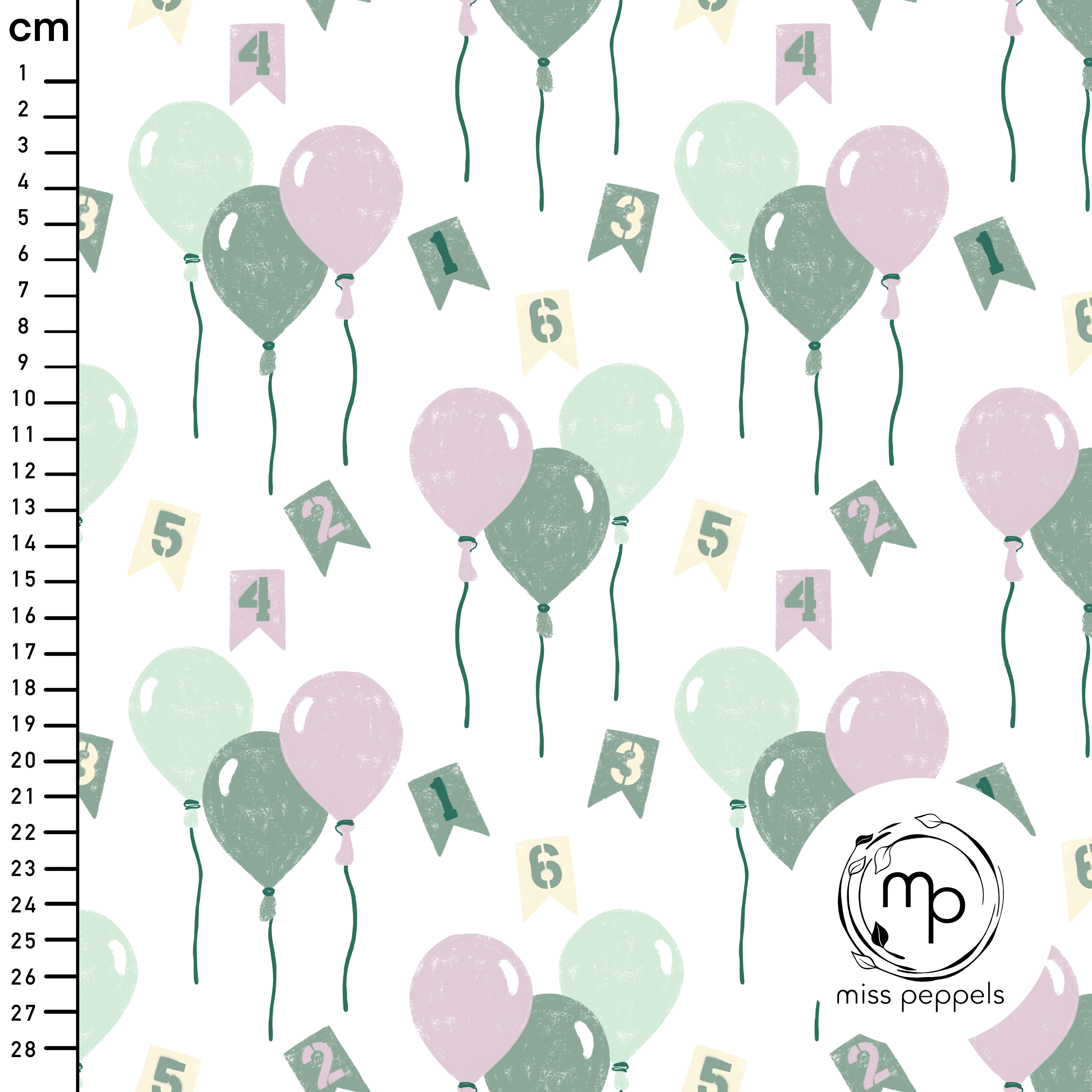 Bio Stoff - Luftballons grün