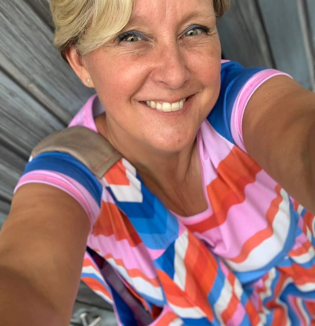 Bio Webware Stoff  -  Zig Zag  - LisaSanders, Streifen, blau, rot, 100% Bio-Baumwolle