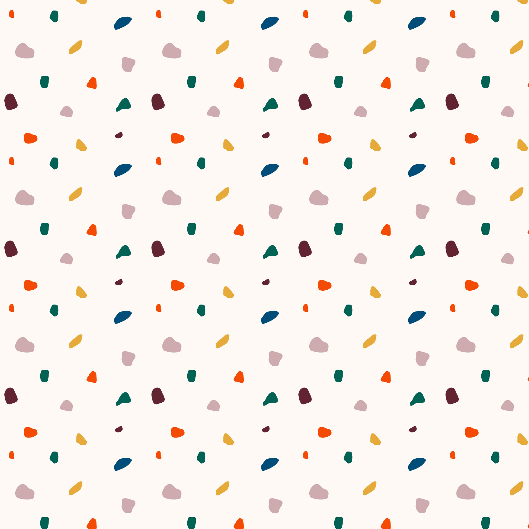 Bio Stoff  -  Happy Konfetti  - LilleSelection, bunt, creme, Abstrakt, Punkte